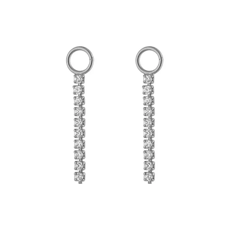 Multi Pavé Silver Earring Charm sold by Folklore Shop