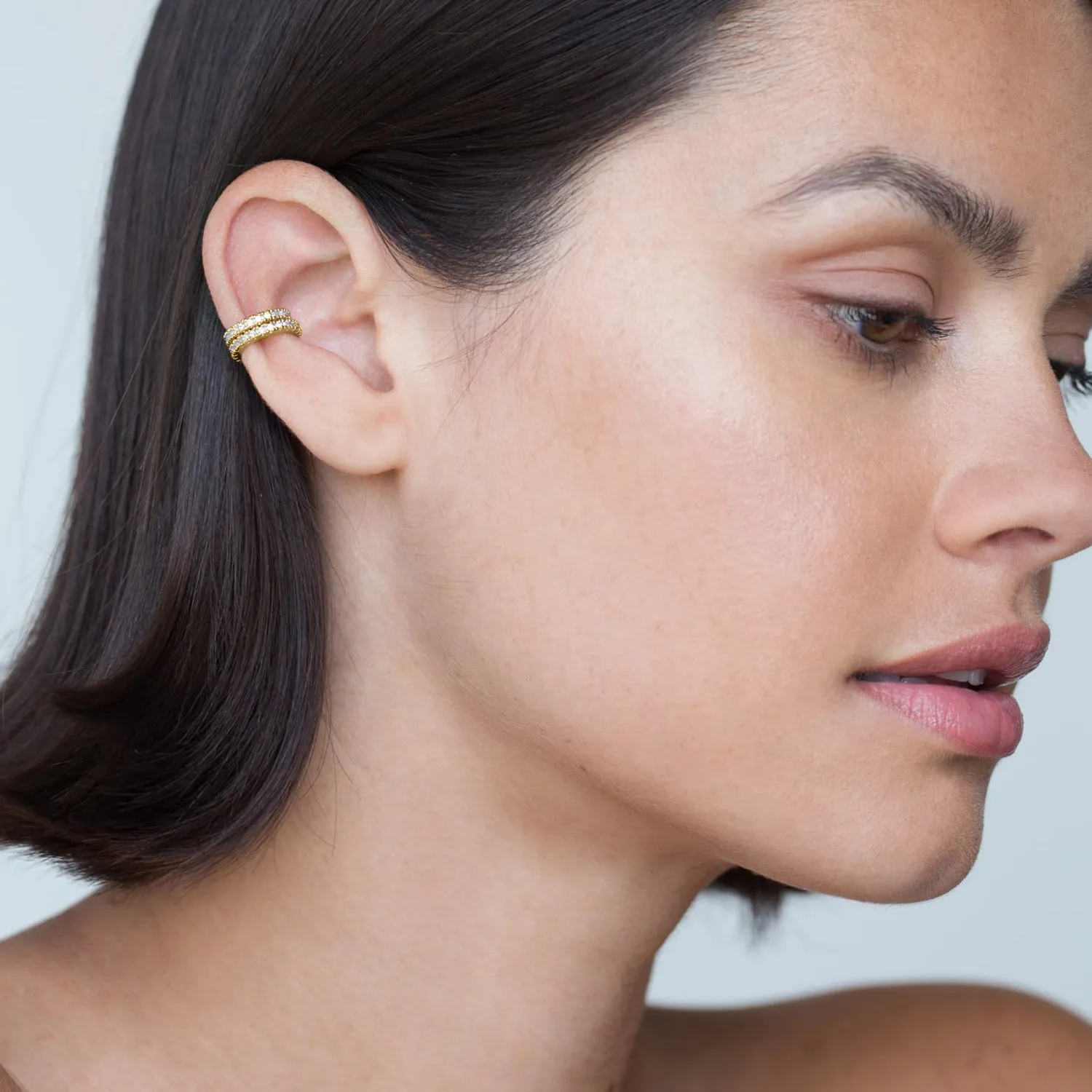 Pavé Gold Ear Cuff sold by Folklore Shop product image thumbnail 3
