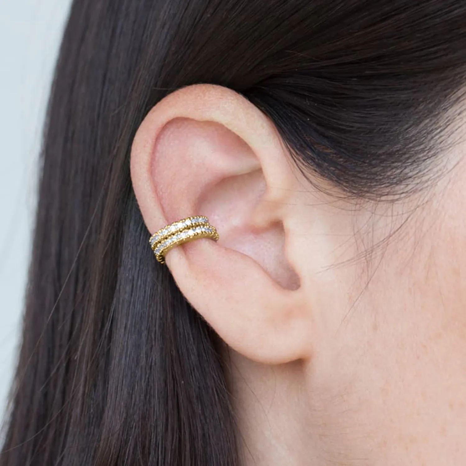 Pavé Gold Ear Cuff sold by Folklore Shop product image thumbnail 2