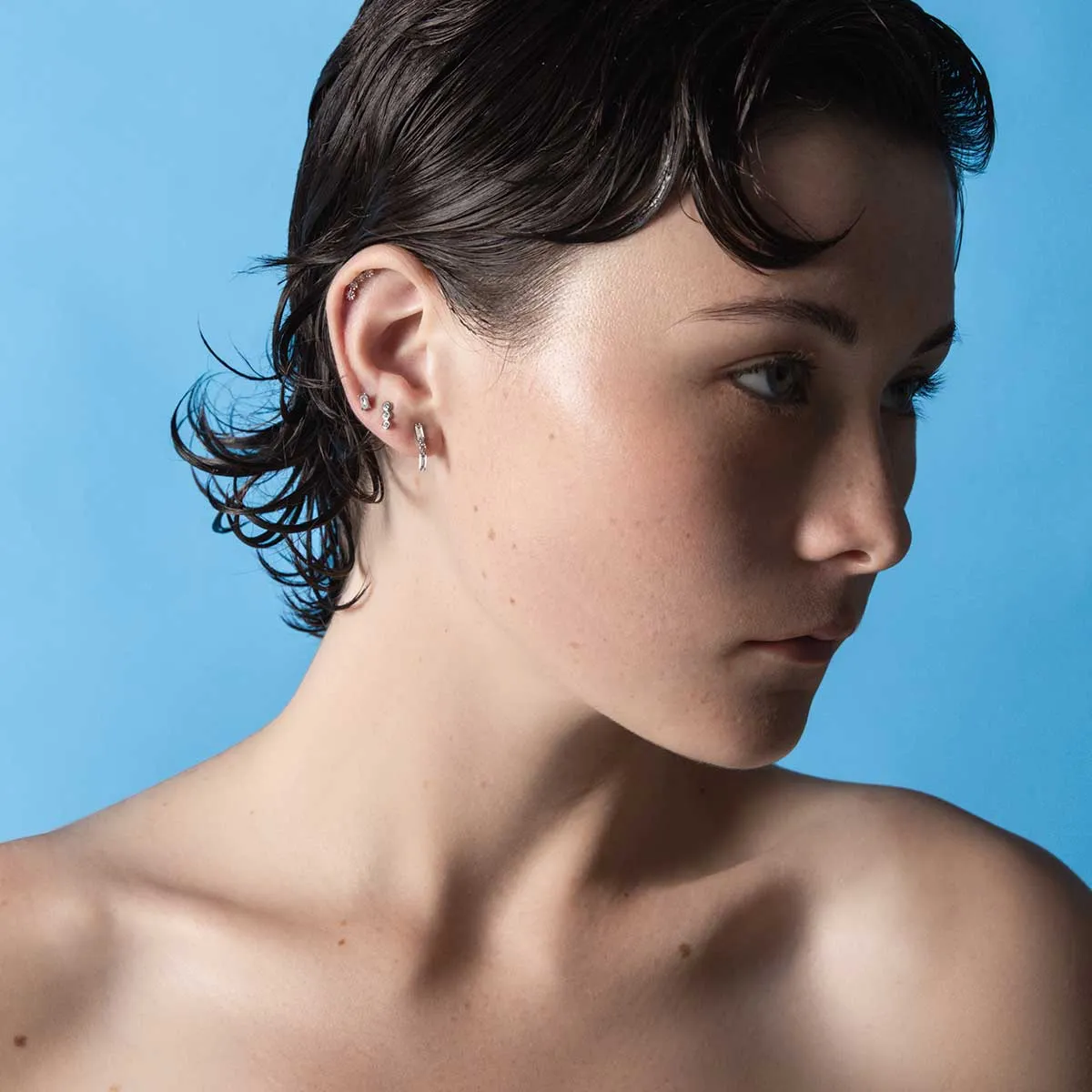 Double Pave Gold Earring sold by Folklore Shop product image thumbnail 5