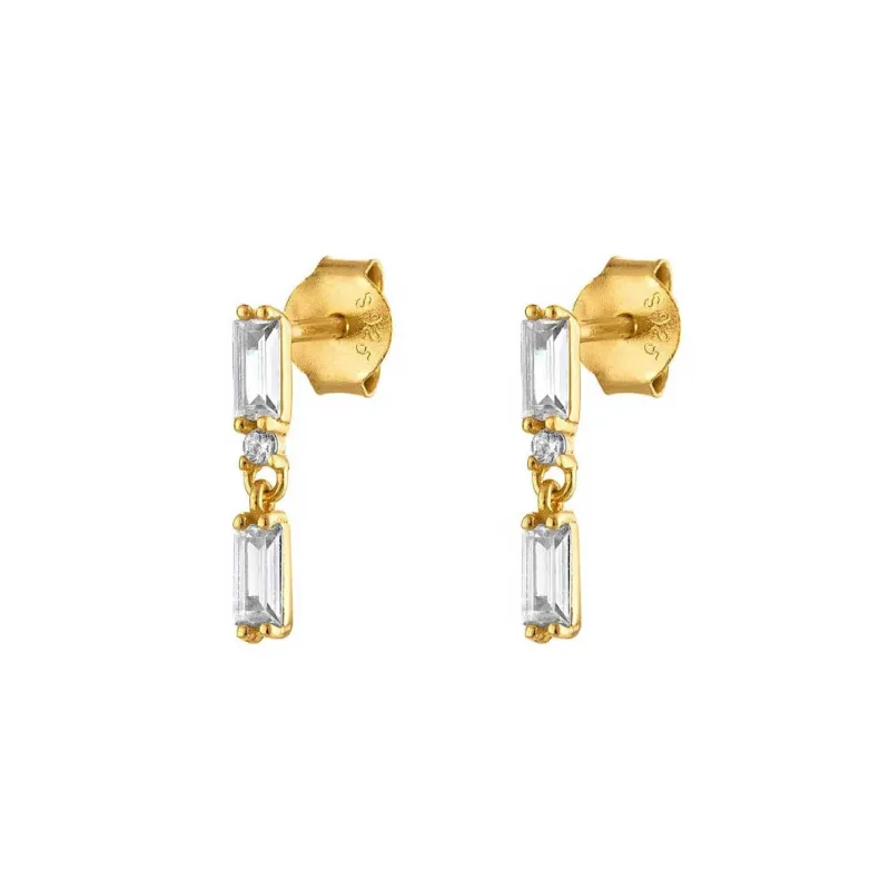 Double Pave Gold Earring sold by Folklore Shop