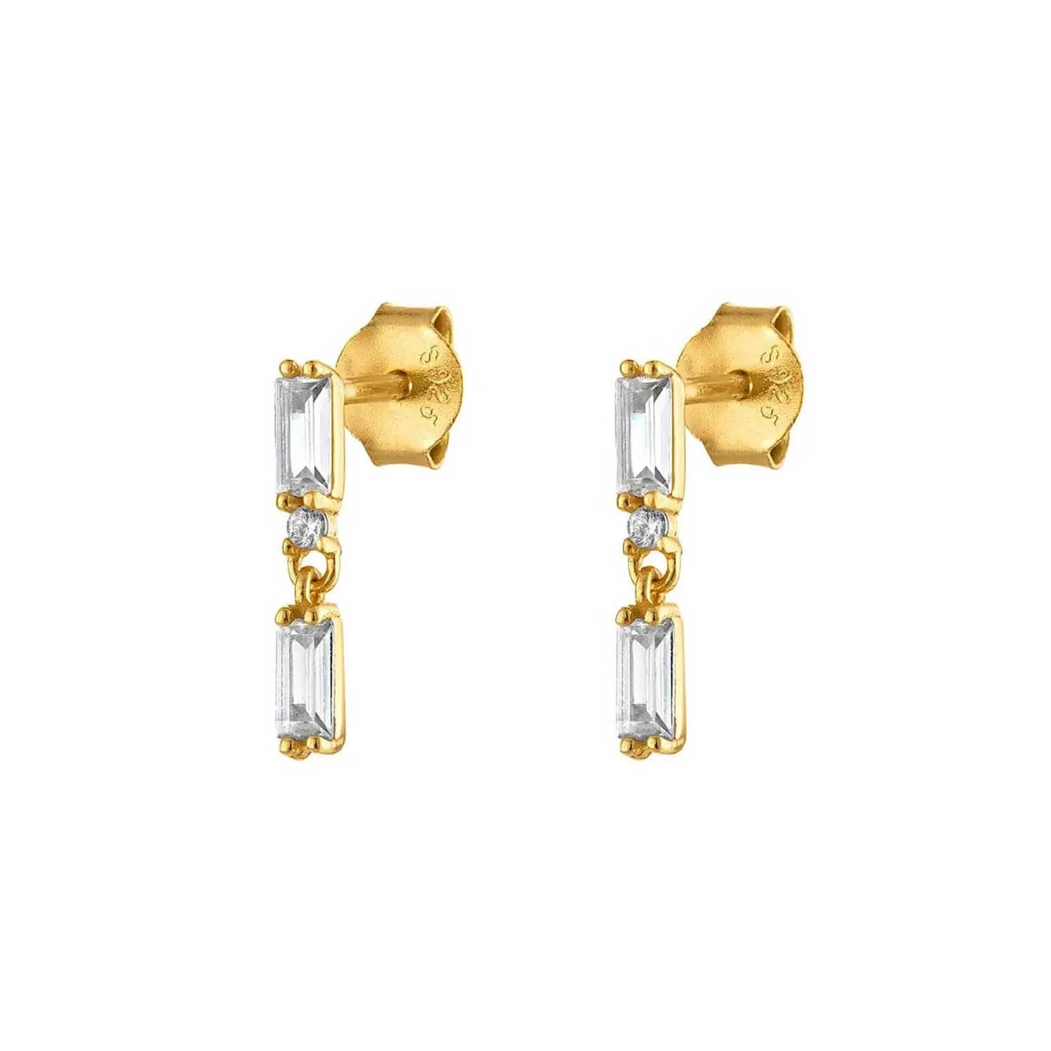 Double Pave Gold Earring sold by Folklore Shop