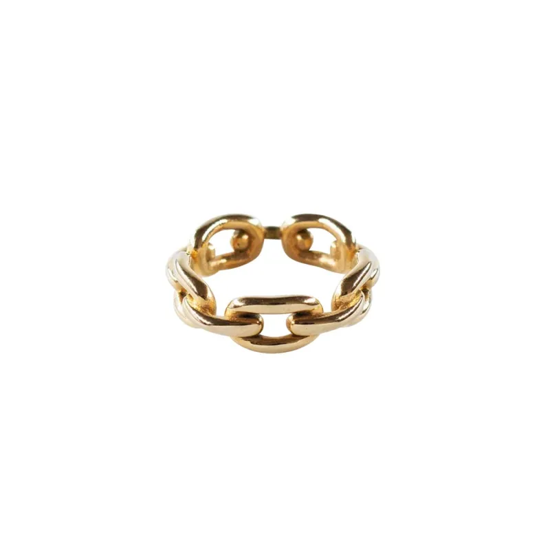 Gold Chain Band Layering Ring sold by Folklore Shop