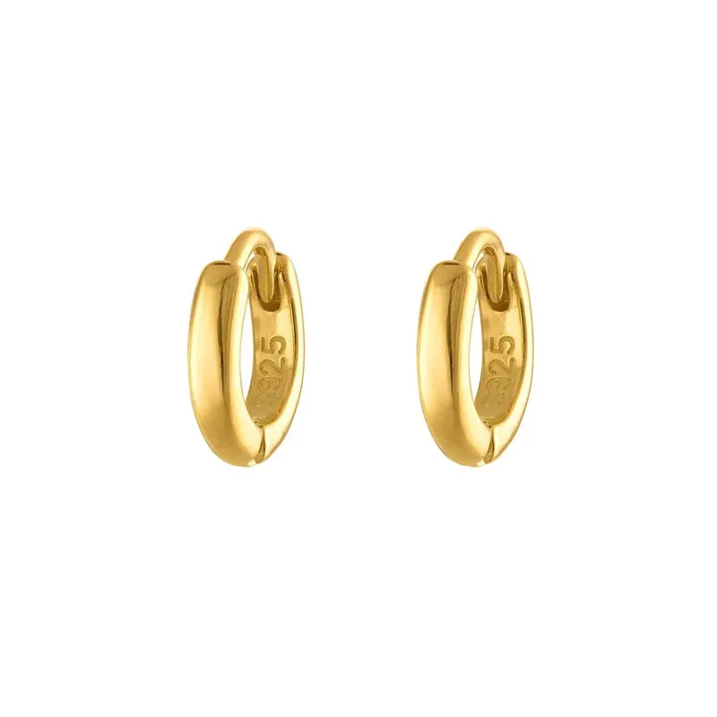 Gold Six Mm Huggie Hoop Earring sold by Folklore Shop