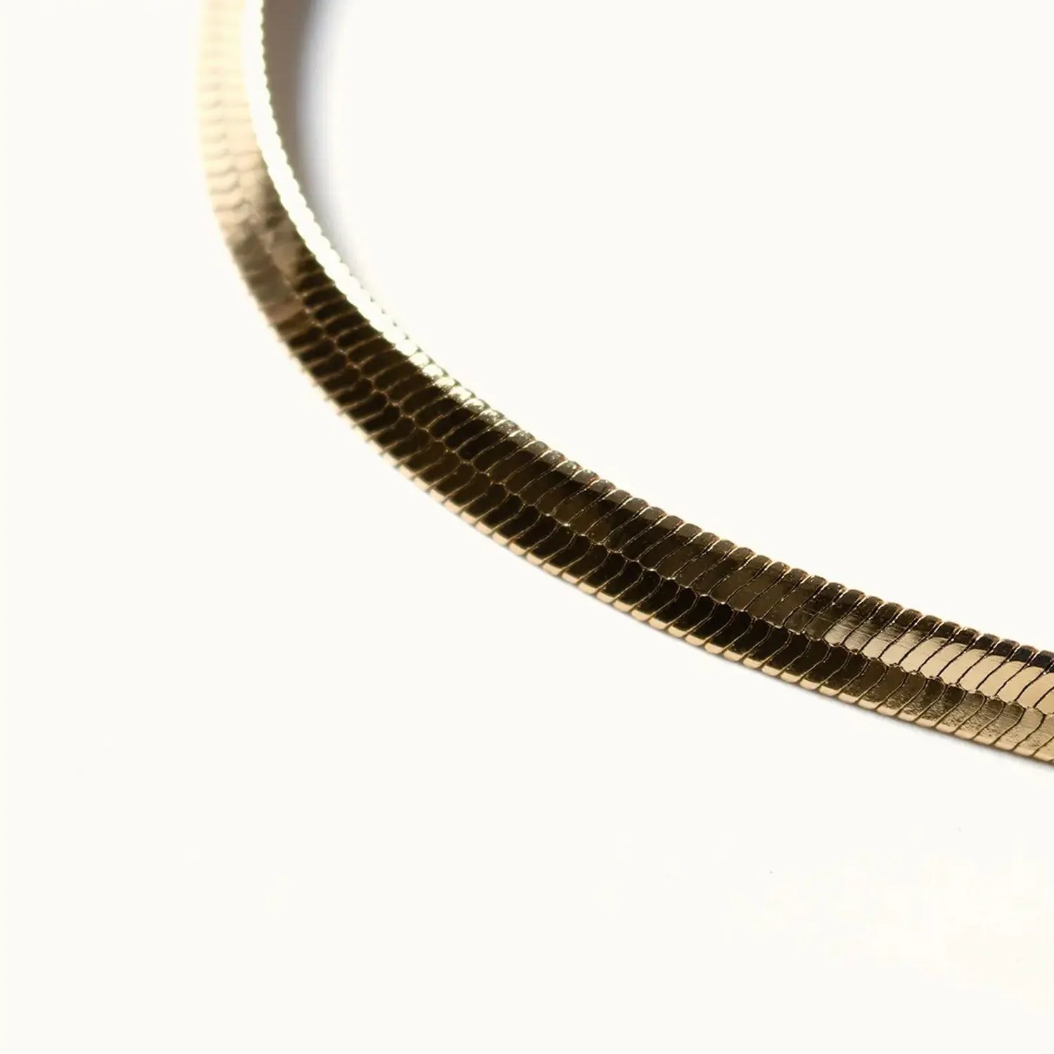 Gold Herringbone Chain Necklace sold by Folklore Shop