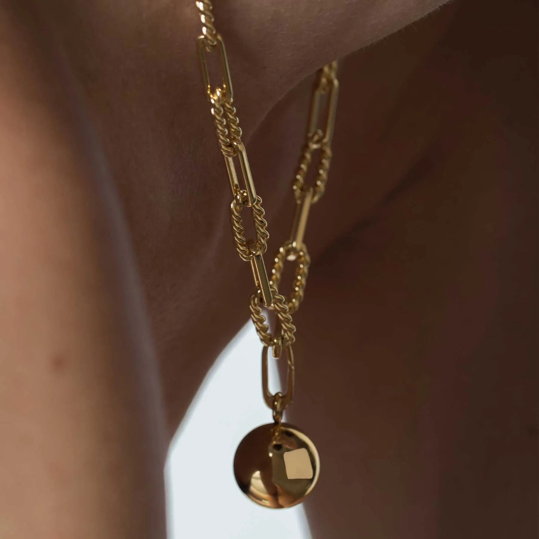Gold Ball Pendant Necklace sold by Folklore Shop product image thumbnail 3