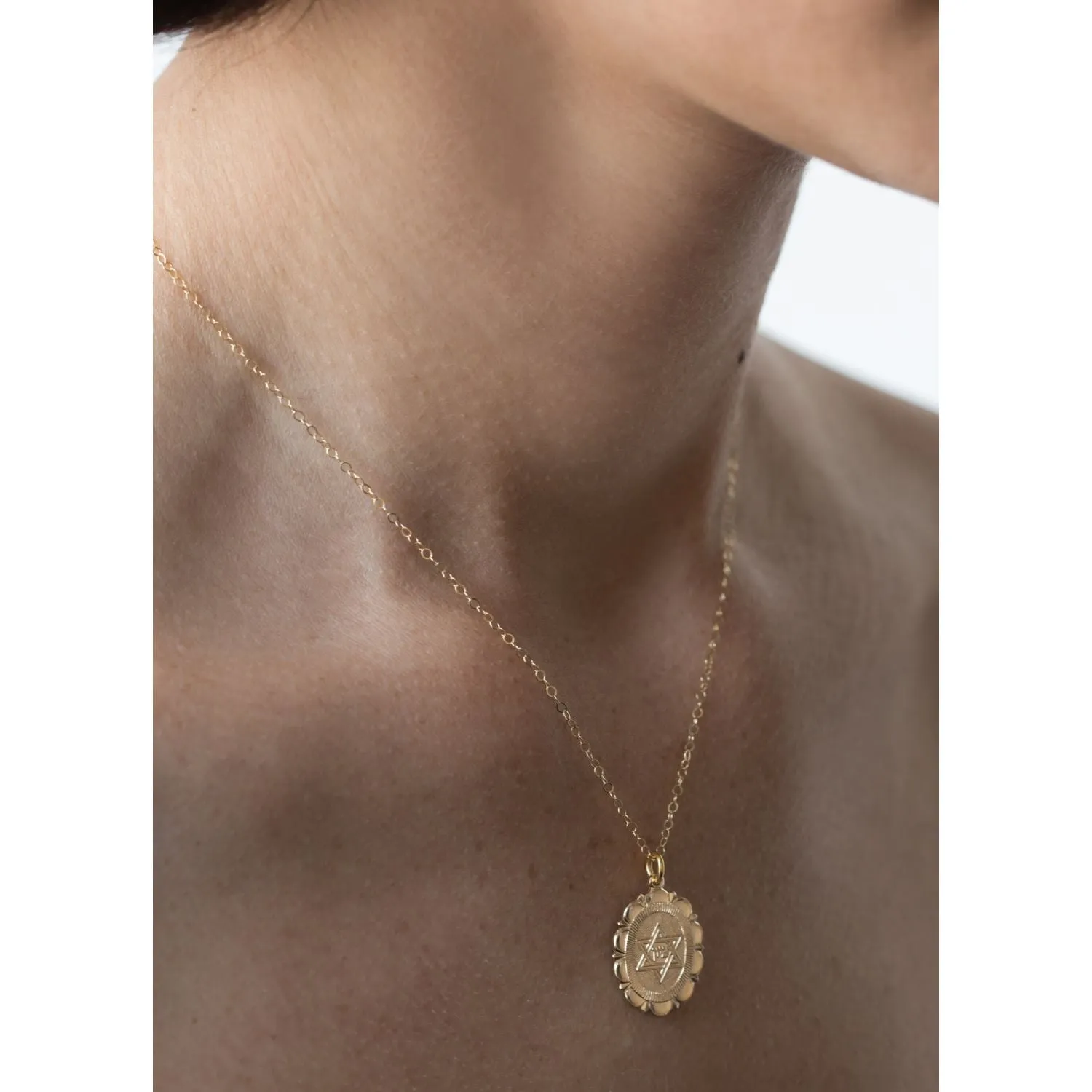 Star Of David Gold Charm Necklace sold by Folklore Shop product image thumbnail 5