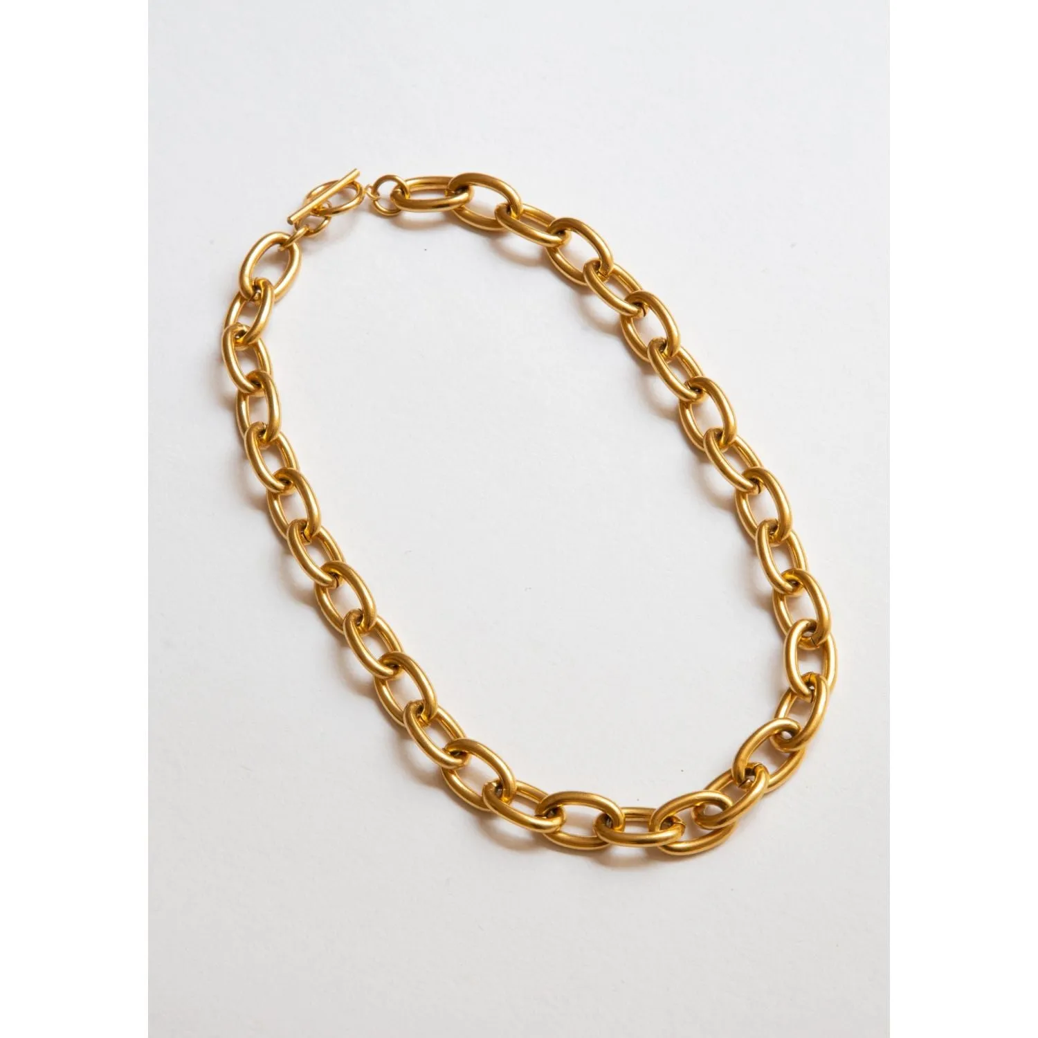 Chunky Round Chain Gold Necklace sold by Folklore Shop product image thumbnail 5