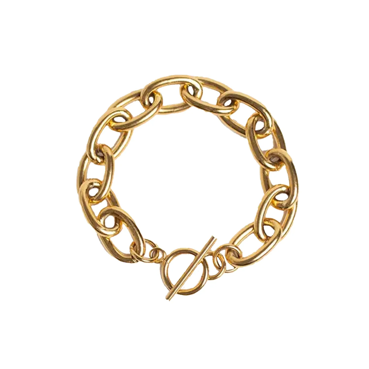 Chunky Round Gold Chain Bracelet sold by Folklore Shop
