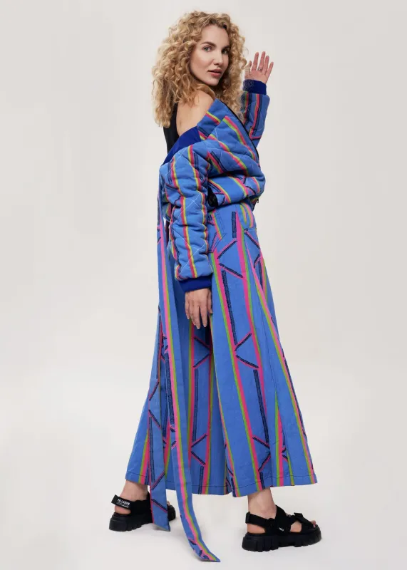 KEYS, Denim-Style Wide-Leg Trousers sold by Folklore Shop