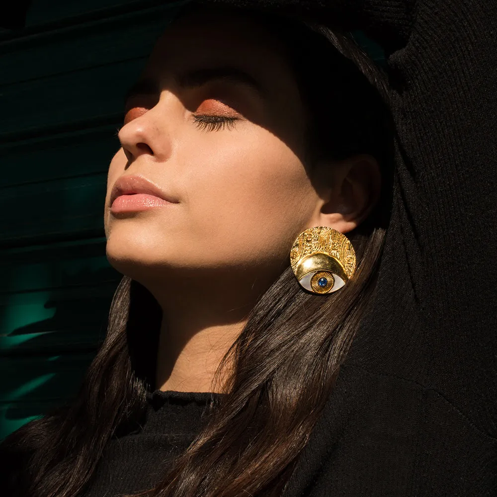 Adele Circle Earrings sold by Folklore Shop product image thumbnail 4