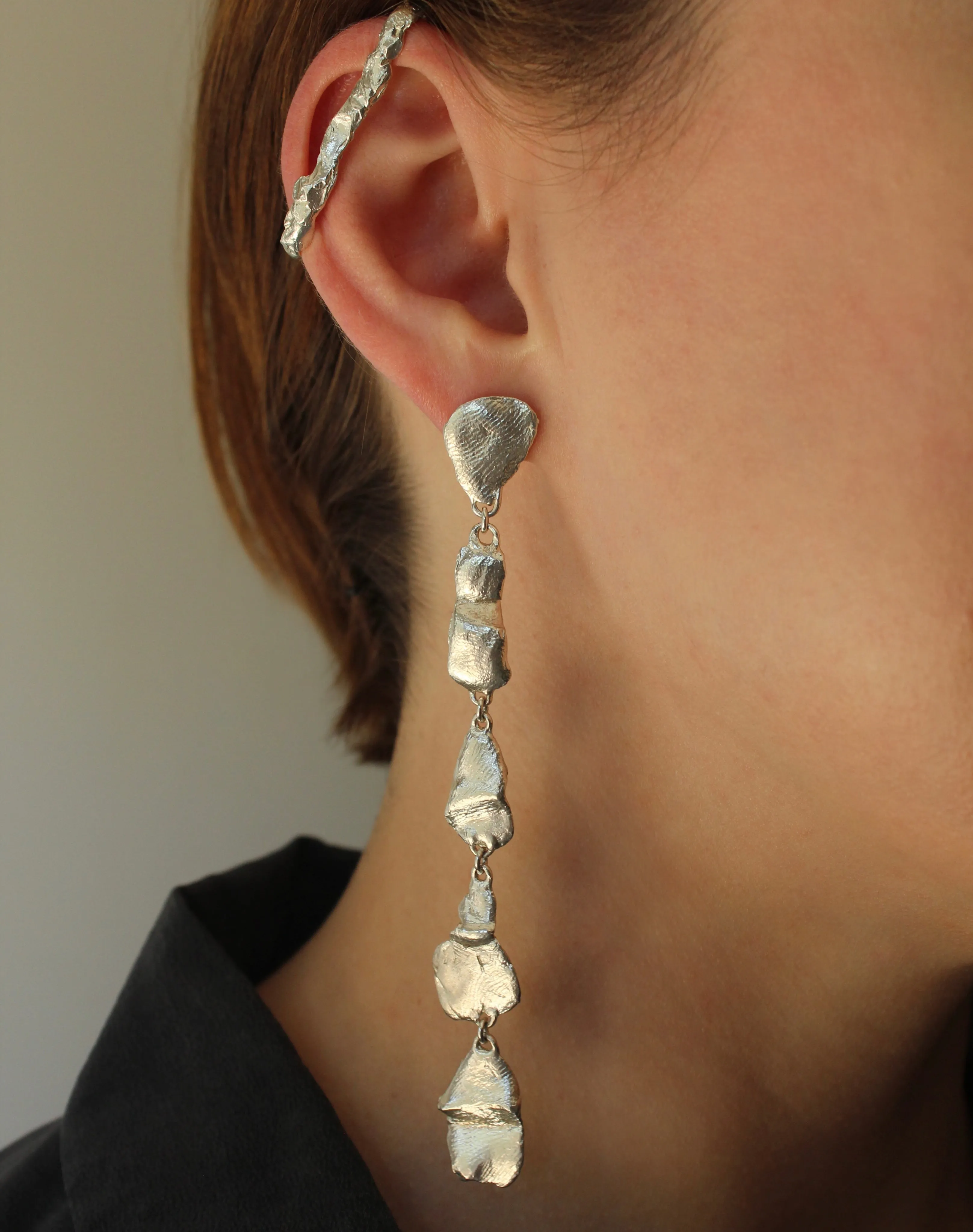 Hyades Silver Drop Earrings sold by Folklore Shop product image thumbnail 5
