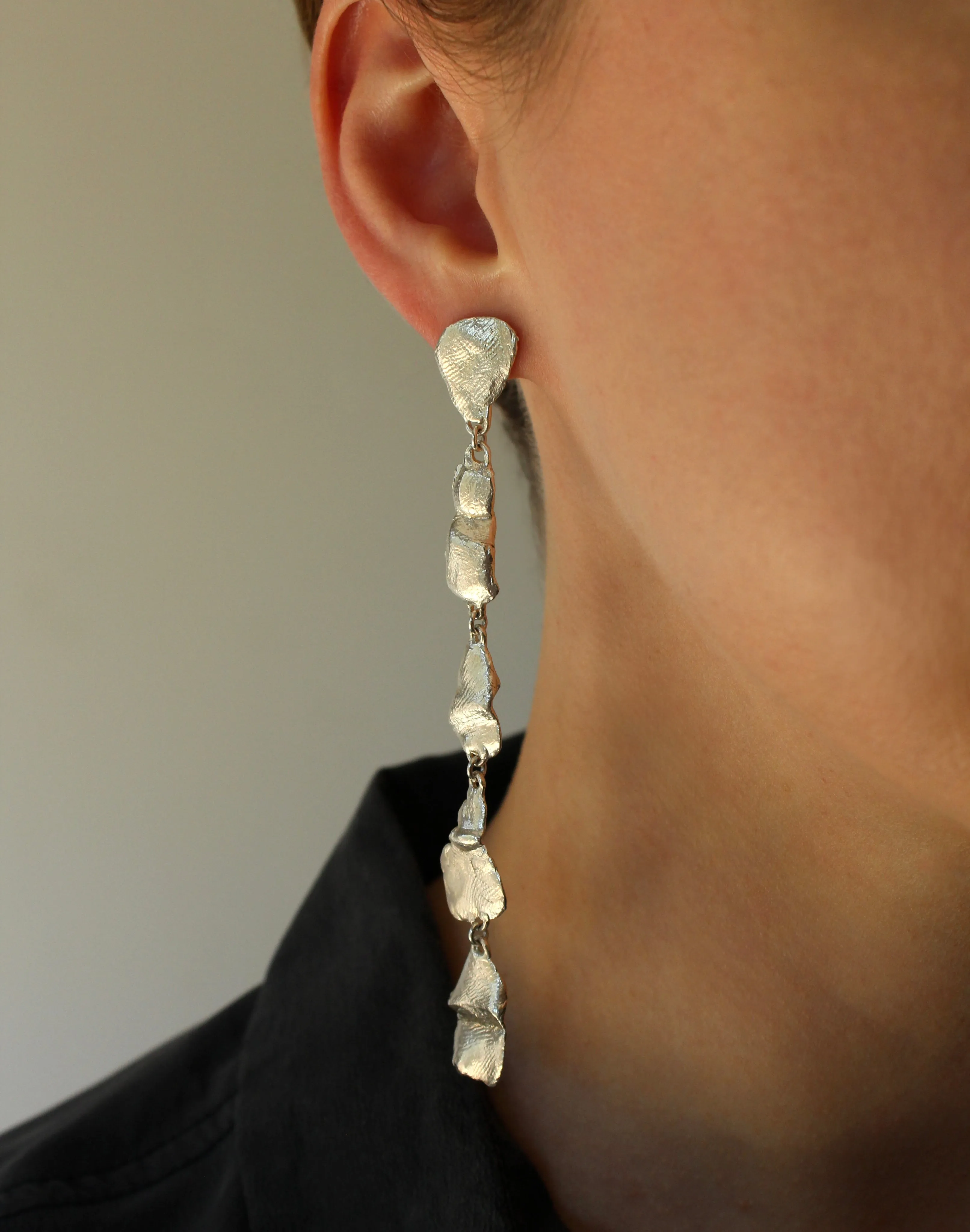 Hyades Silver Drop Earrings sold by Folklore Shop product image thumbnail 2