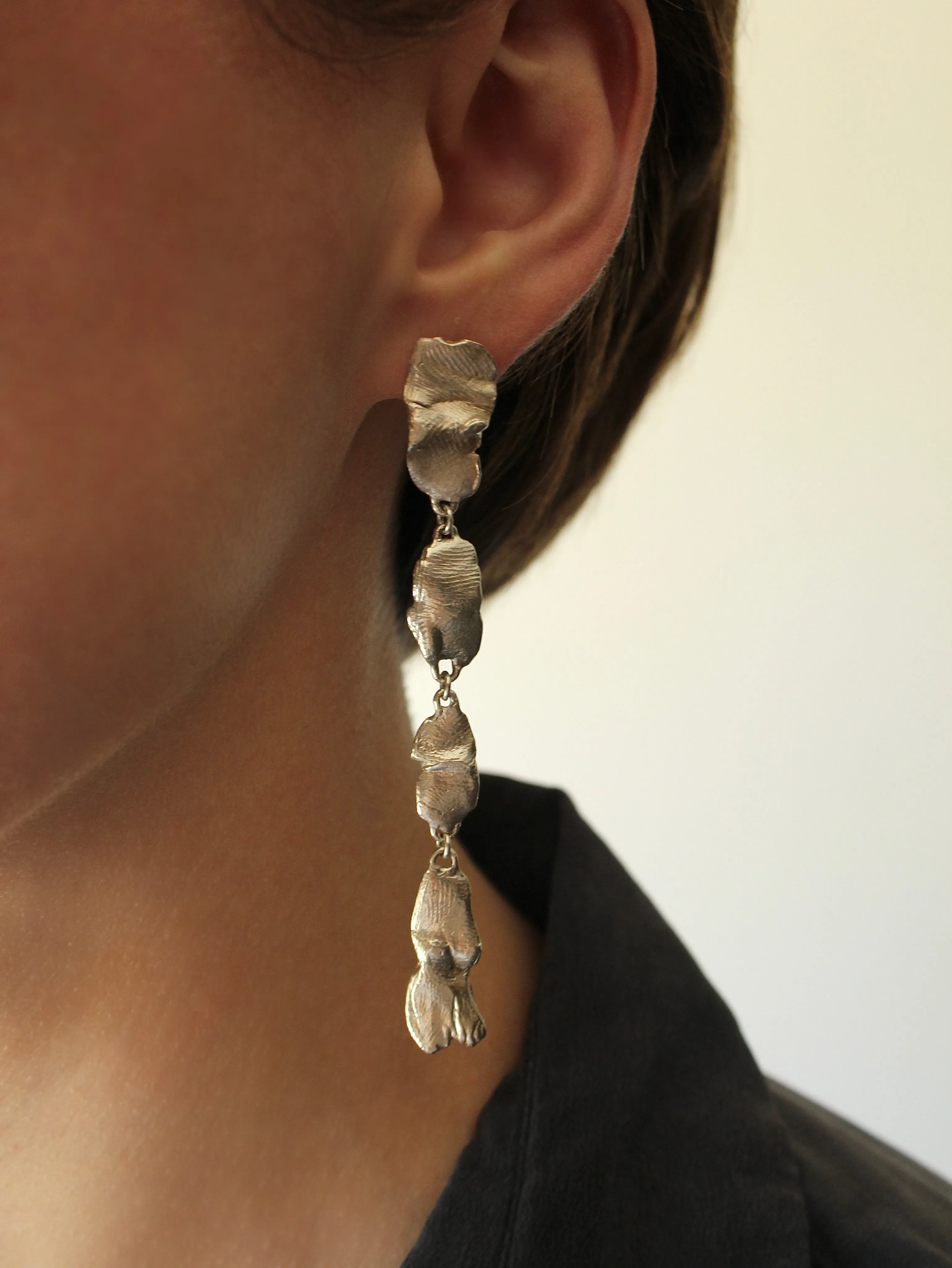 Hyades Silver Drop Earrings sold by Folklore Shop product image thumbnail 3