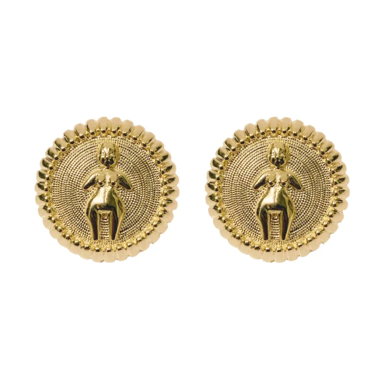 Venus coin Studs made by Folklore Shop
