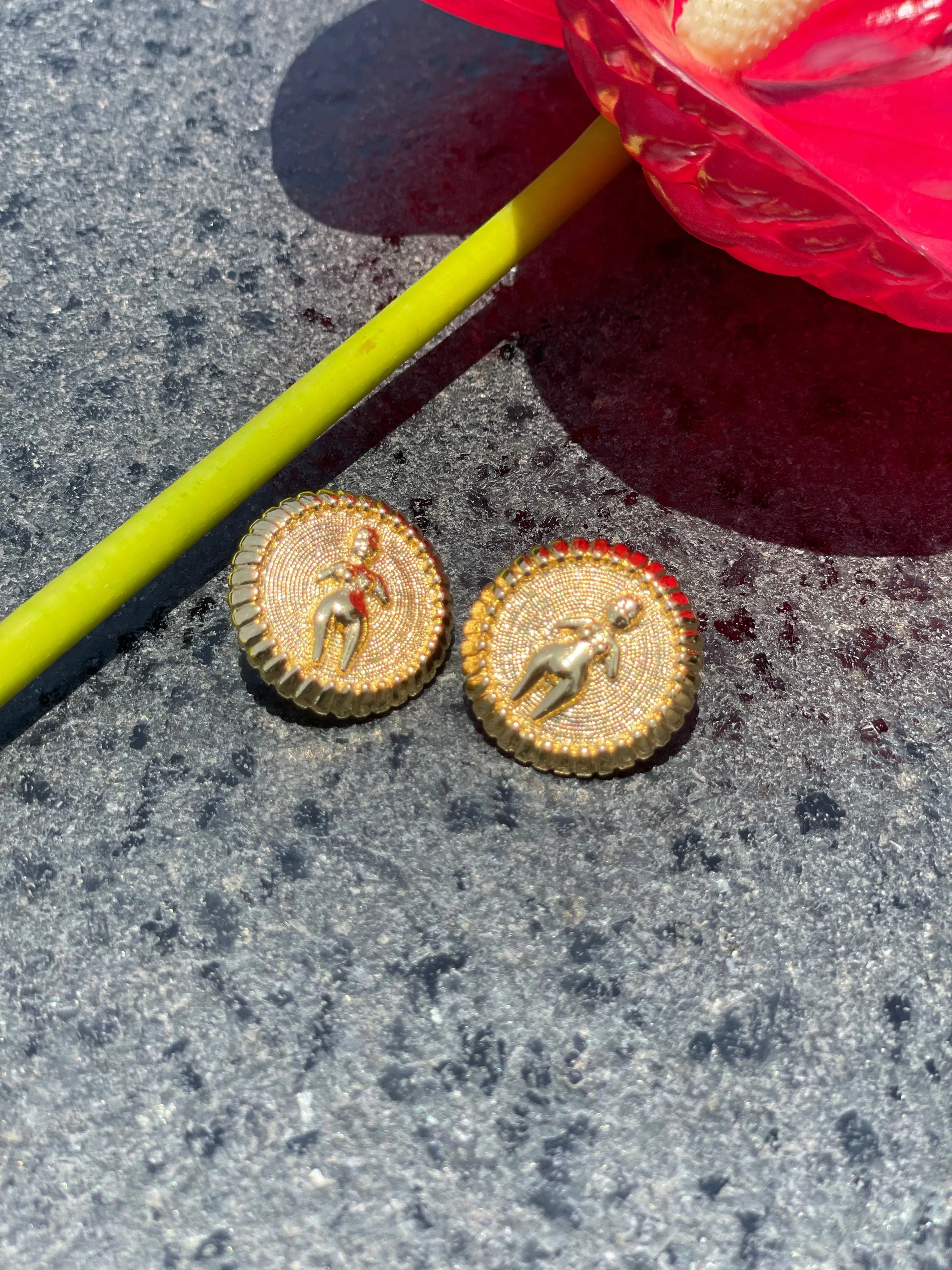 Venus coin Studs sold by Folklore Shop product image thumbnail 2