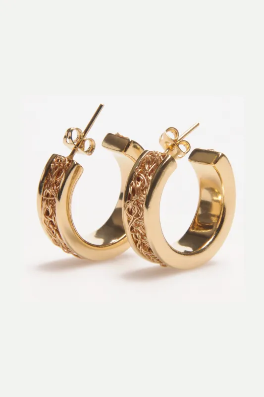 Hope Gold Hoops made by Folklore Shop