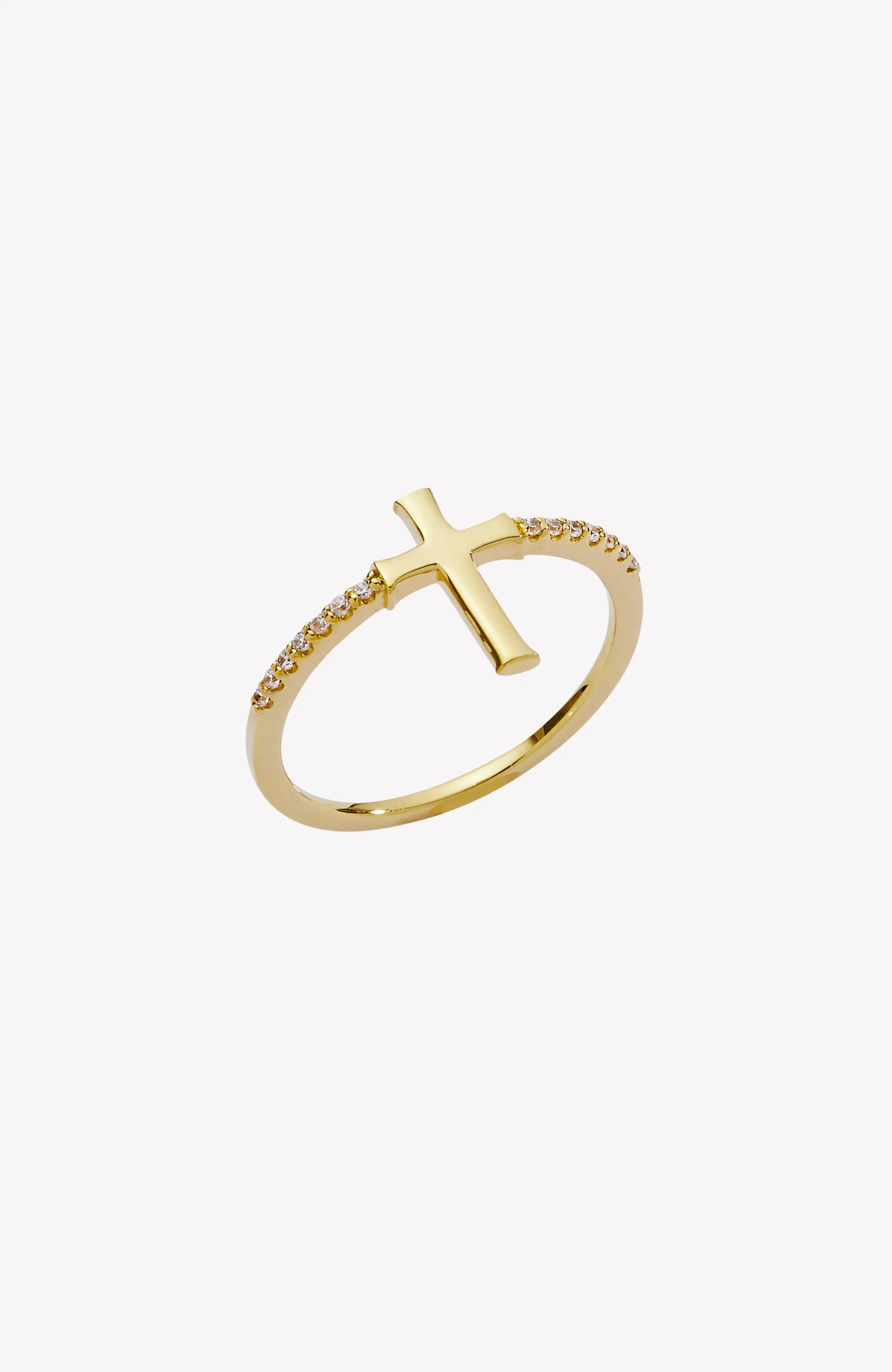 Luminous Cross Pavé Ring sold by Folklore Shop