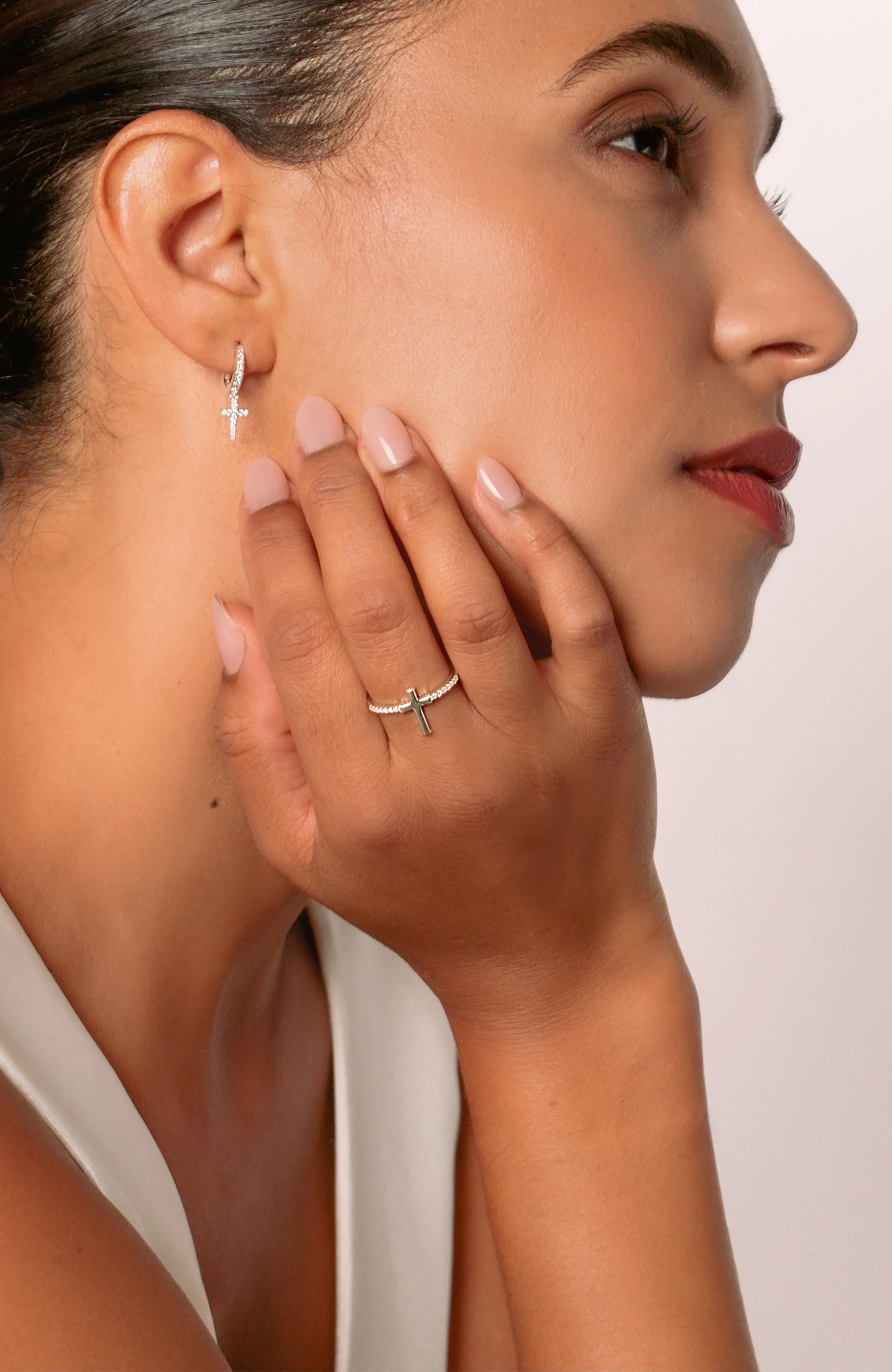 Luminous Cross Pavé Ring sold by Folklore Shop product image thumbnail 5