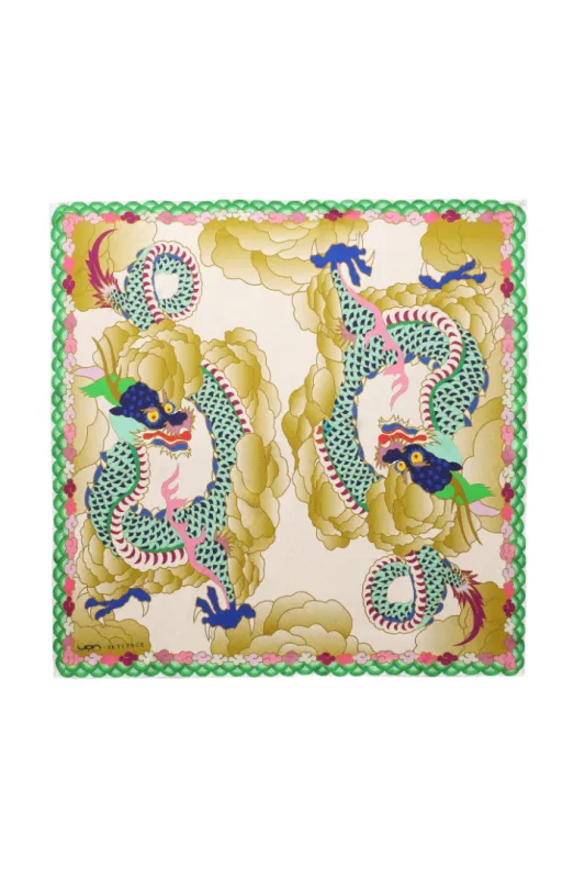 Wendy Morrison x SKYLENCE Talisman Dragon Silk Scarf sold by Folklore Shop