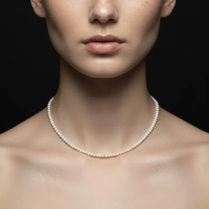Mini Fresh Water Pearl Necklace made by Folklore Shop