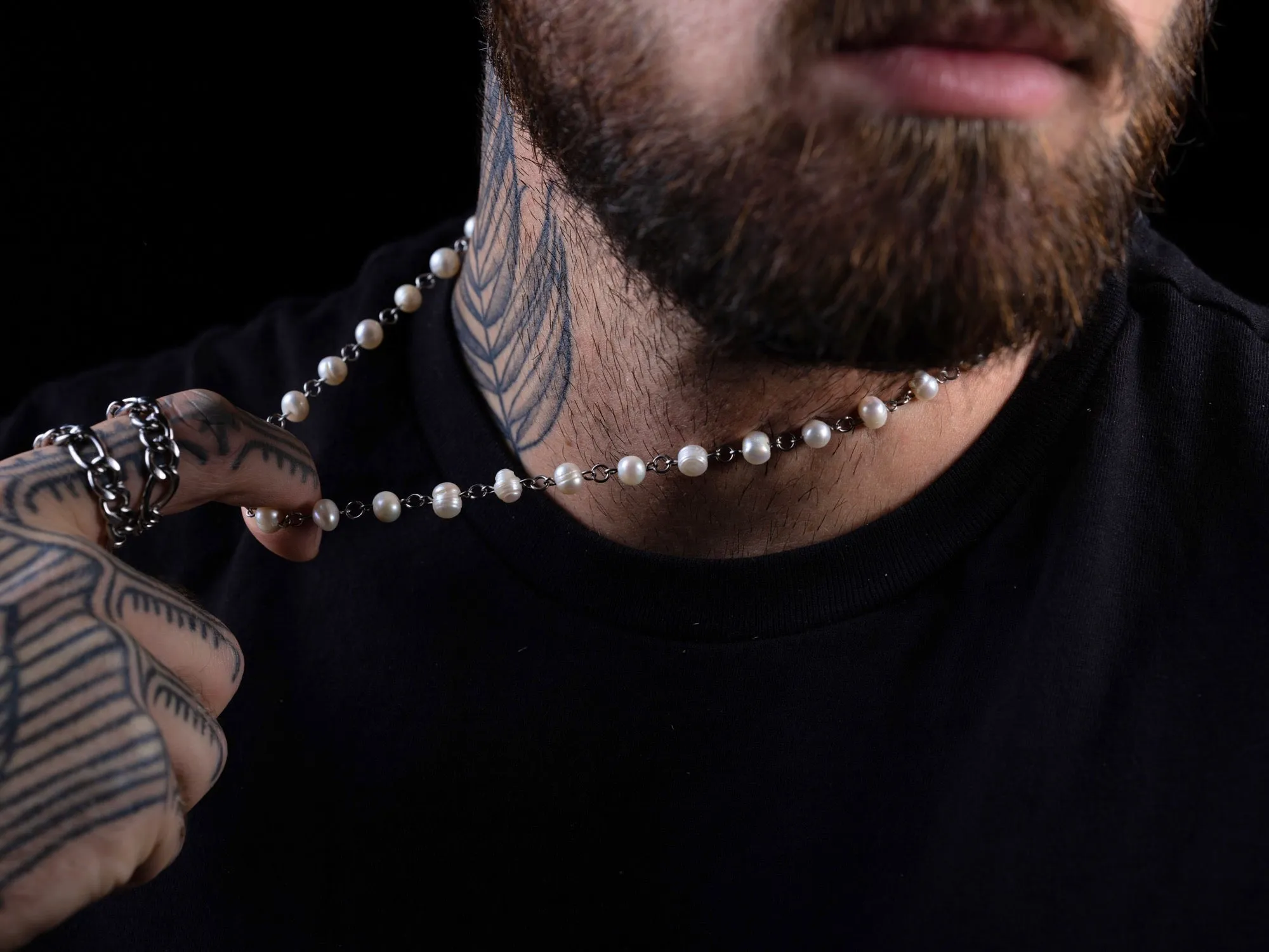 White Pearl Linked Necklace sold by Folklore Shop product image thumbnail 5