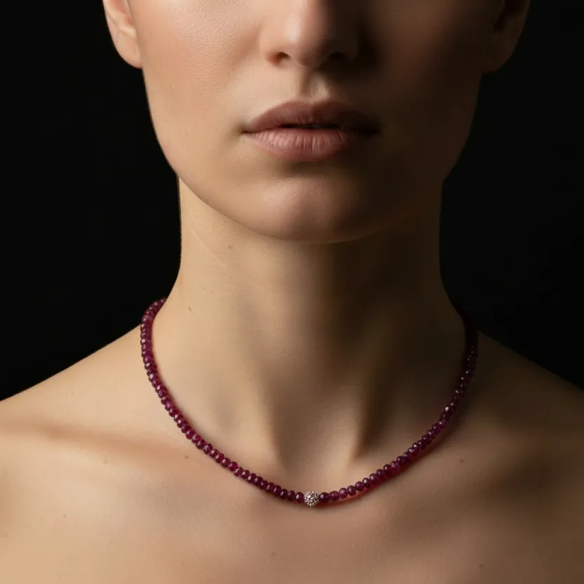 Ruby Gemstone Necklace sold by Folklore Shop product image thumbnail 2
