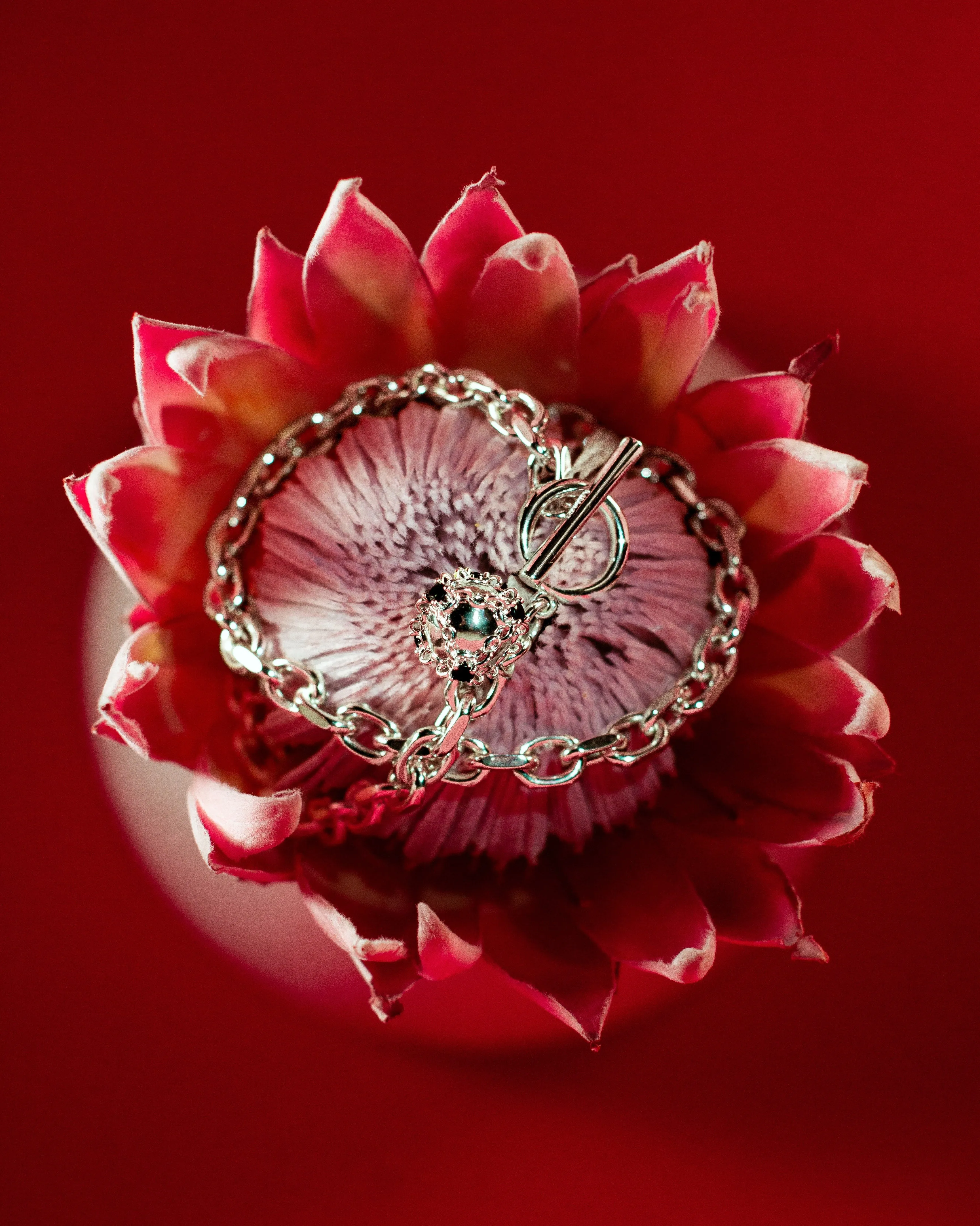 Sculpted Caged Sphere Chain Necklace sold by Folklore Shop product image thumbnail 3