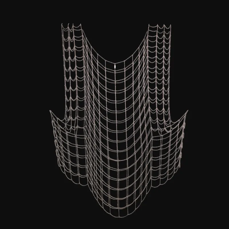 Silver Draped Chain Top sold by Folklore Shop