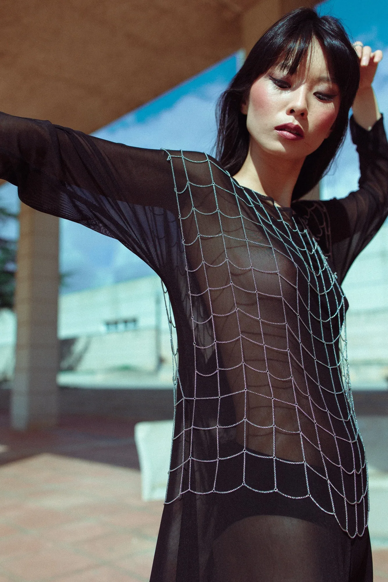 Silver Draped Chain Top sold by Folklore Shop product image thumbnail 5