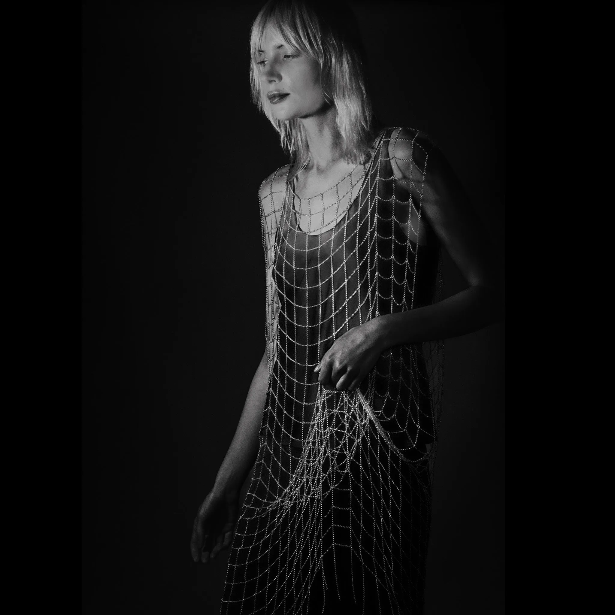 Silver Draped Chain Dress sold by Folklore Shop product image thumbnail 2