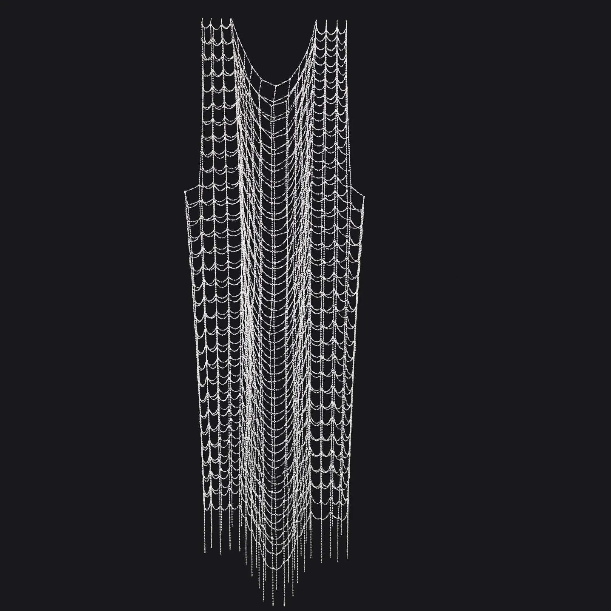 Silver Draped Chain Dress sold by Folklore Shop product image thumbnail 3