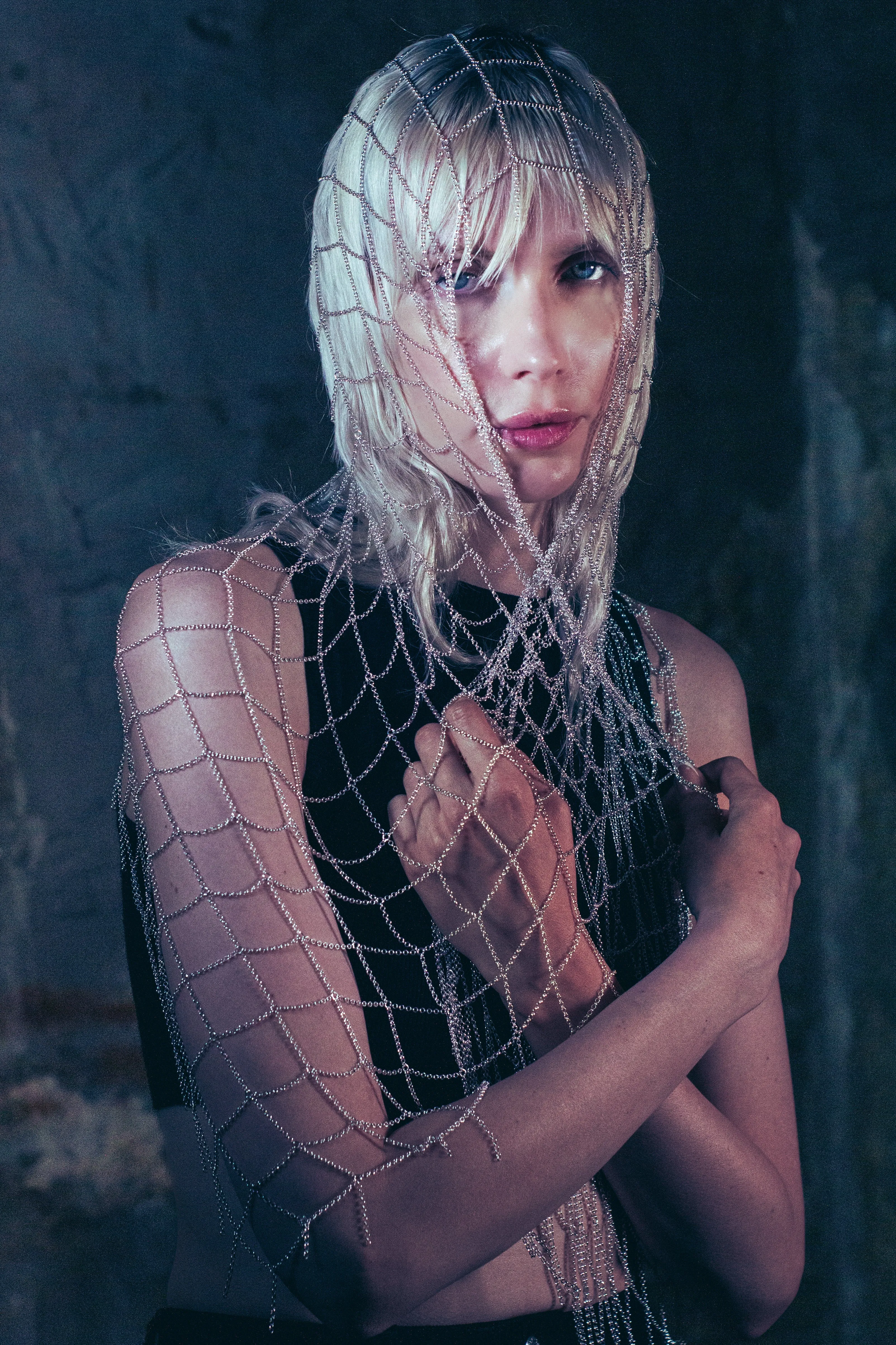 Long Silver Chain Scarf sold by Folklore Shop product image thumbnail 4