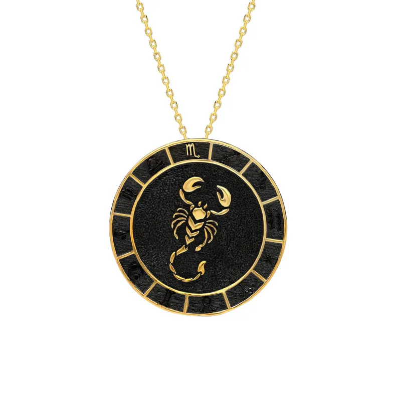 Scorpio Zodiac Necklace made by Folklore Shop
