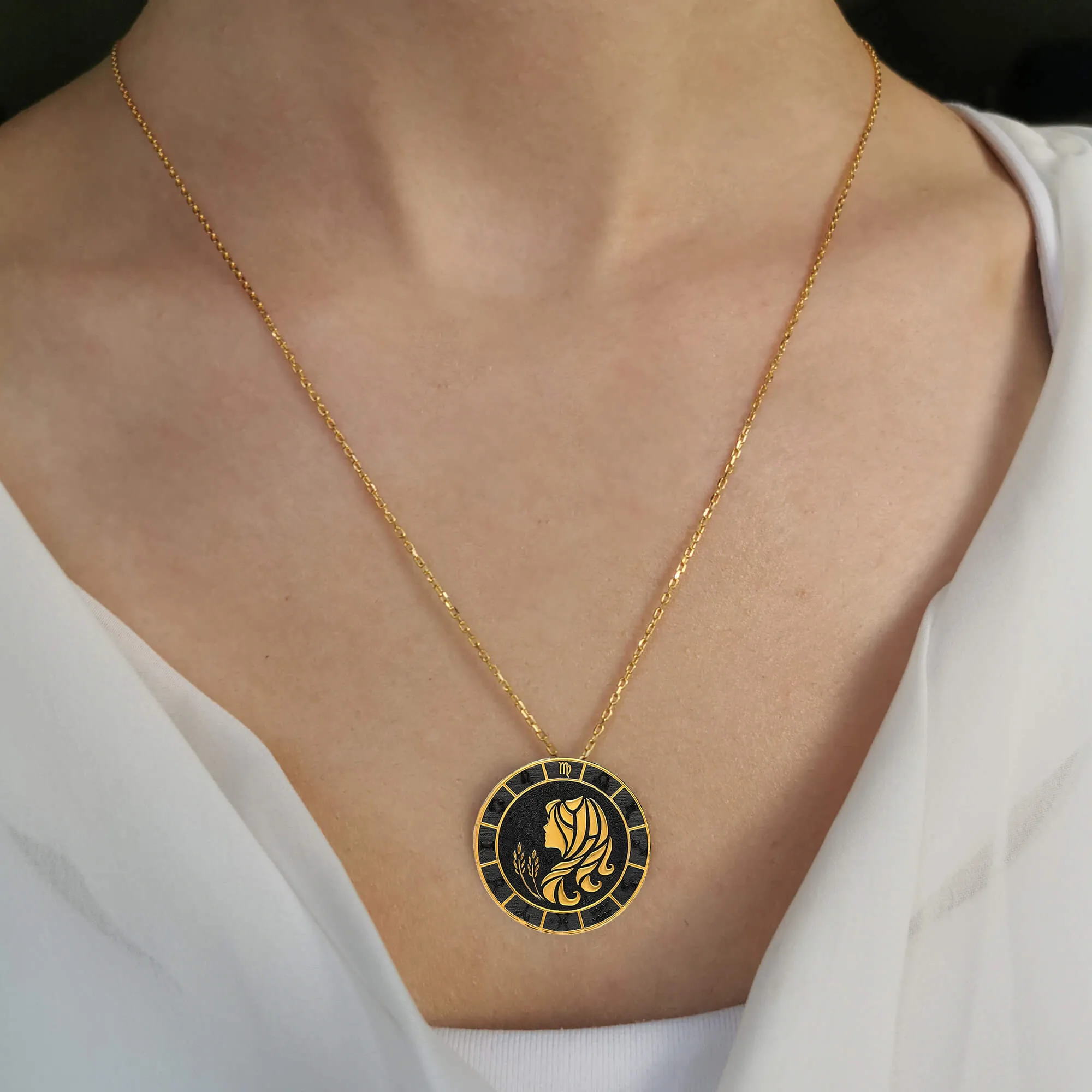 Virgo Zodiac Necklace sold by Folklore Shop product image thumbnail 2