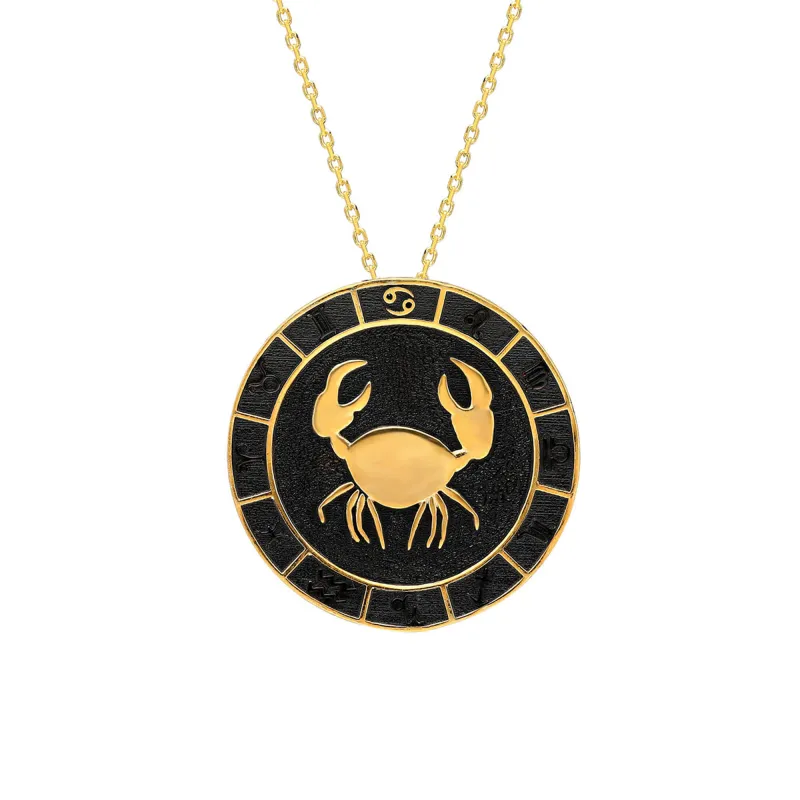 Cancer Zodiac Necklace made by Folklore Shop
