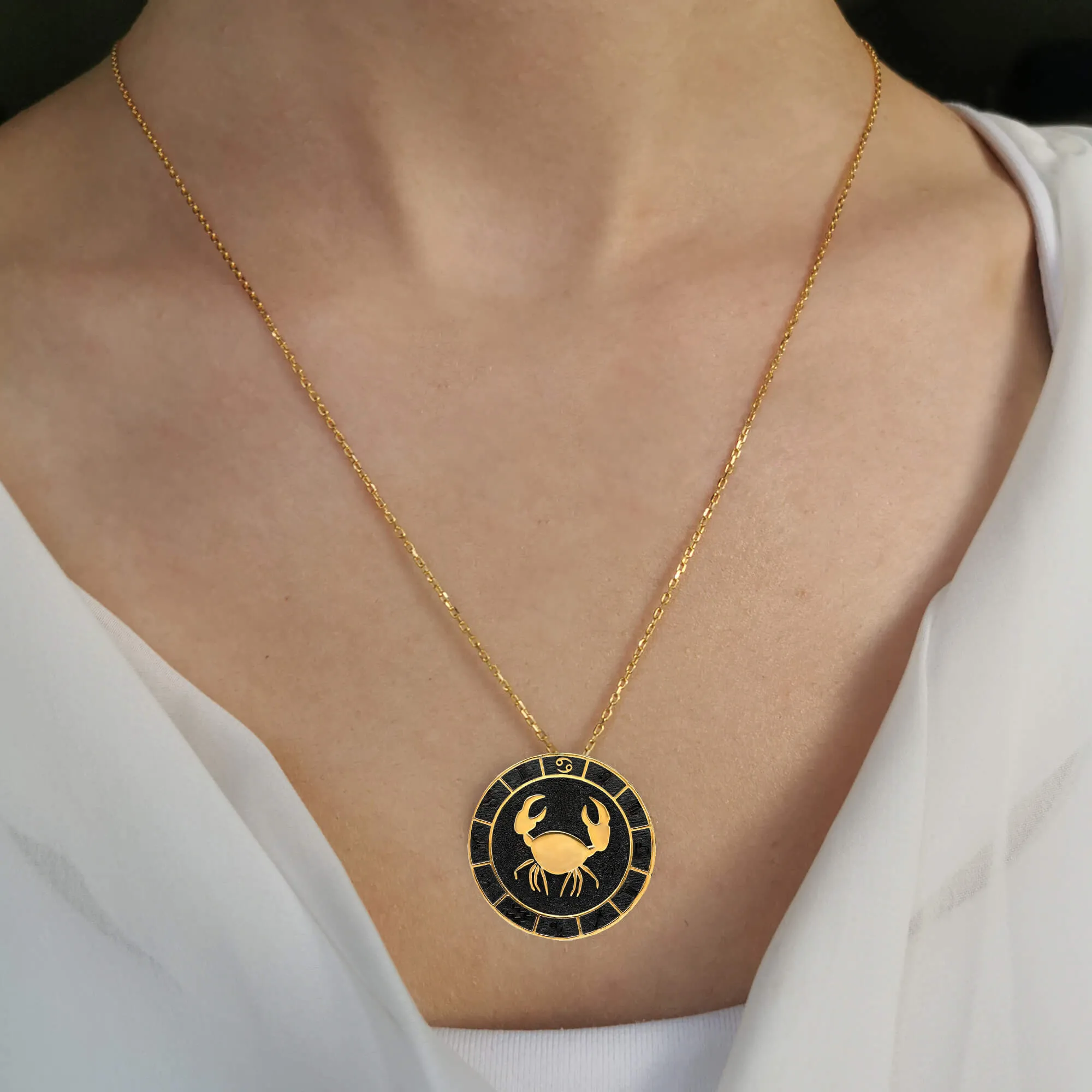 Cancer Zodiac Necklace sold by Folklore Shop product image thumbnail 2