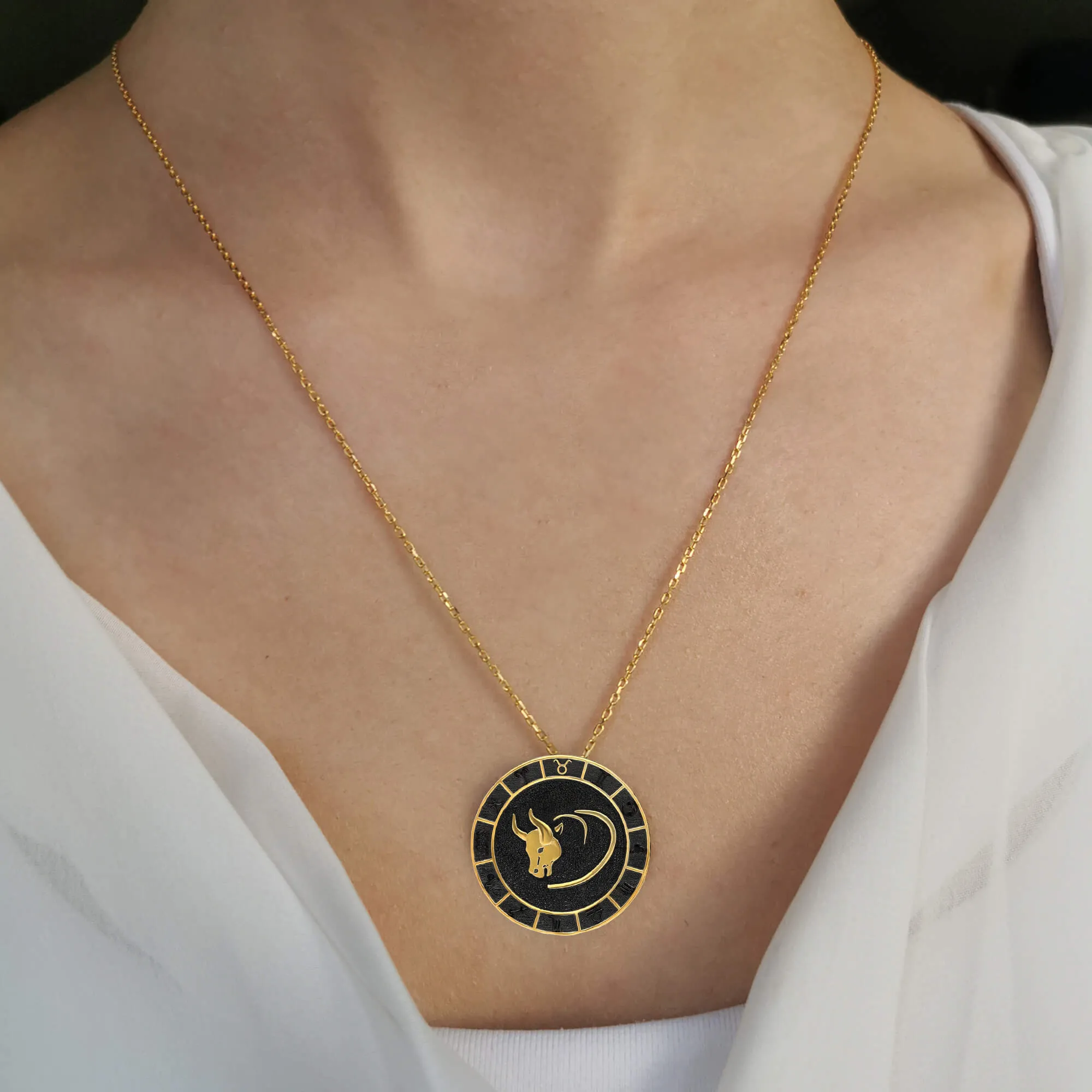 Taurus Zodiac Necklace sold by Folklore Shop product image thumbnail 3
