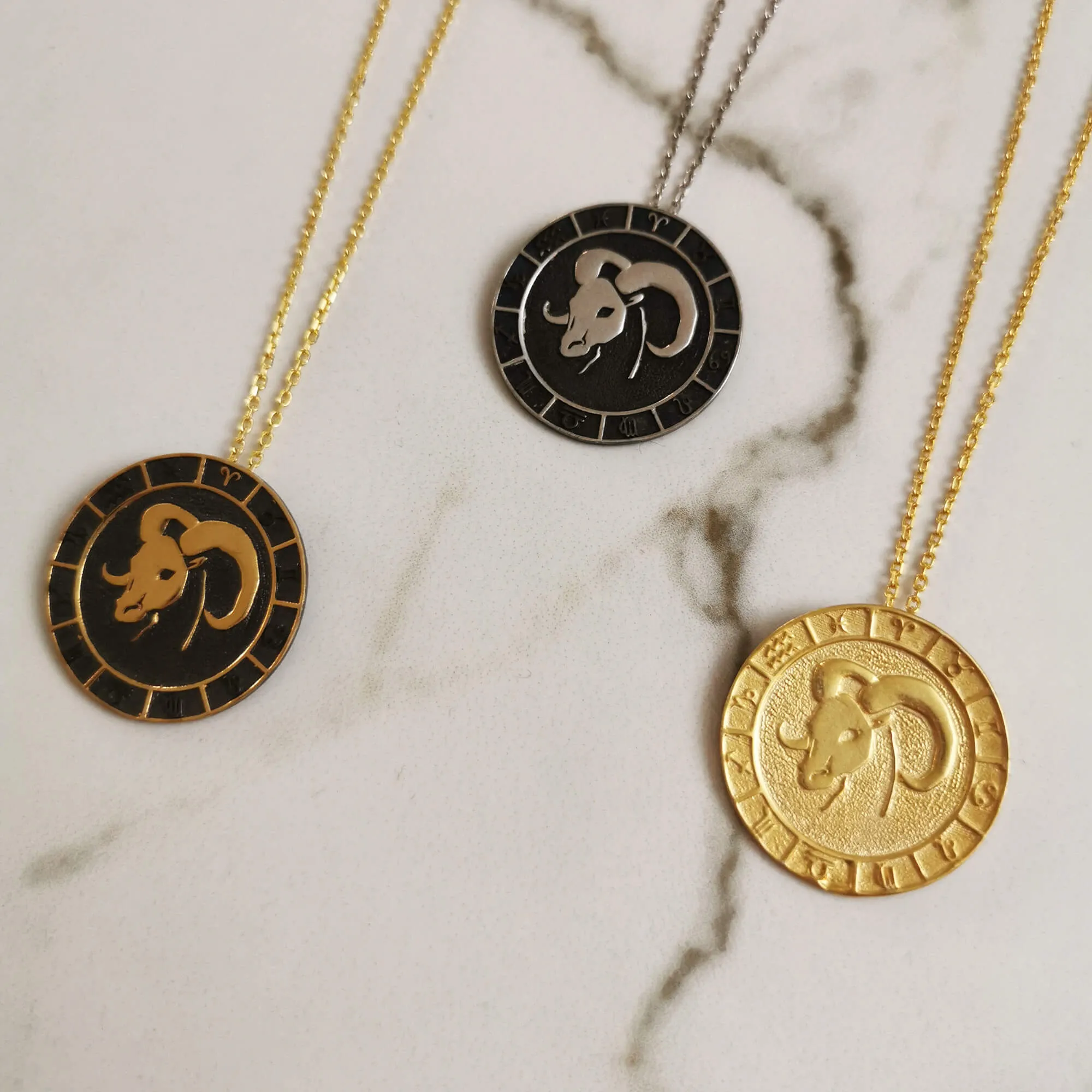 Aries Zodiac Necklace sold by Folklore Shop product image thumbnail 4