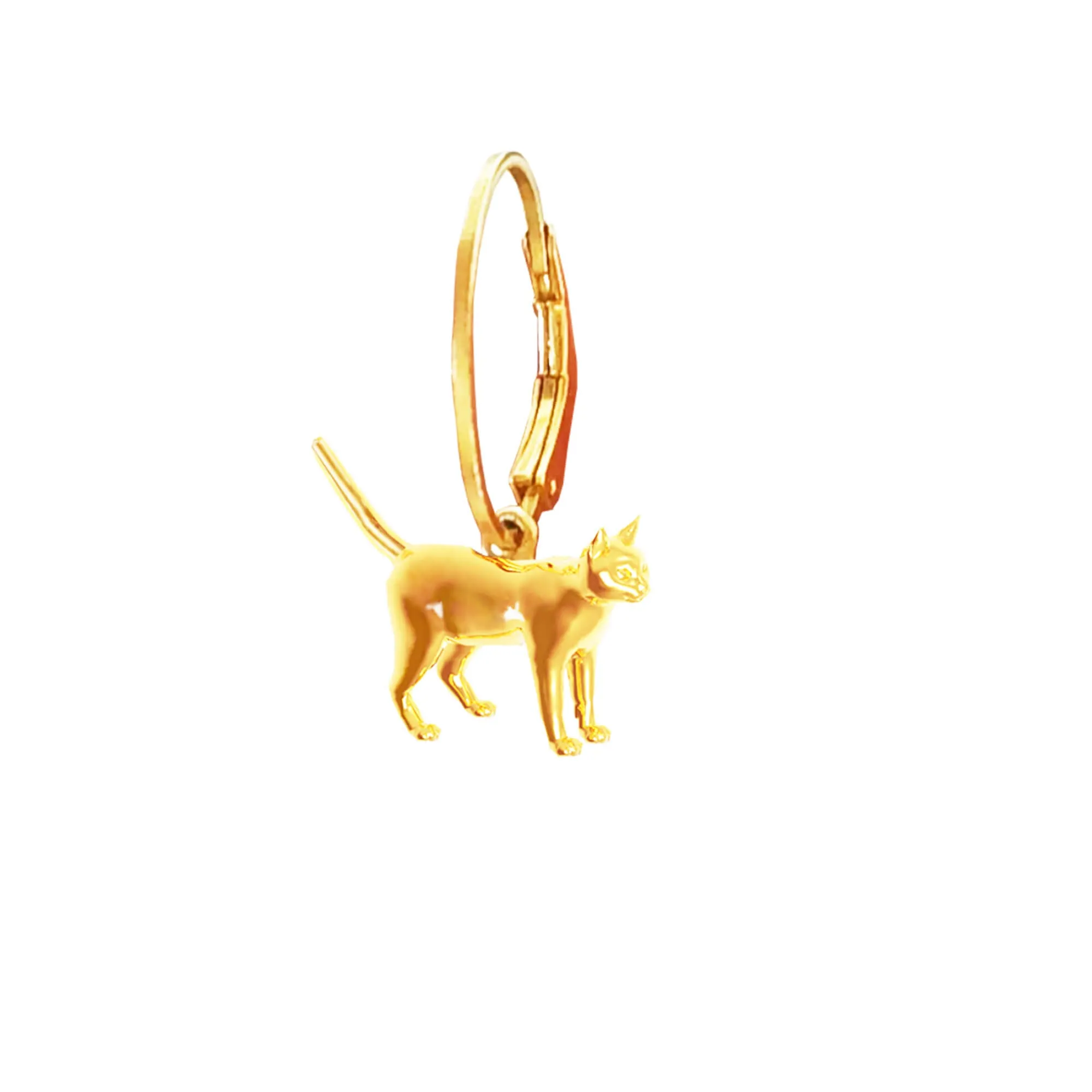 Cat Figure Earring (Single) sold by Folklore Shop