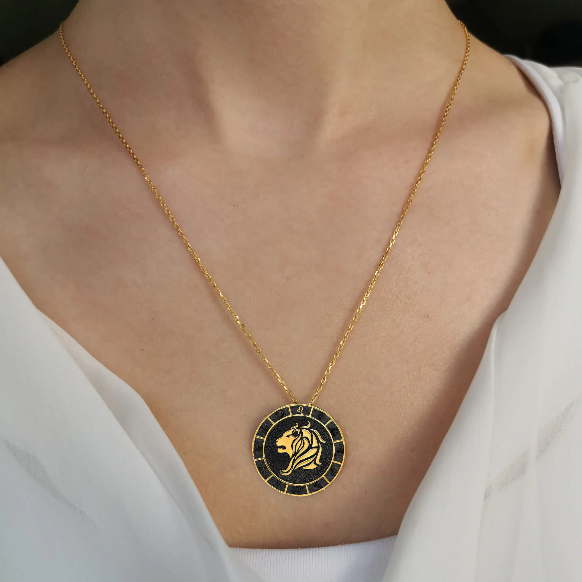 Leo Zodiac Necklace sold by Folklore Shop product image thumbnail 2