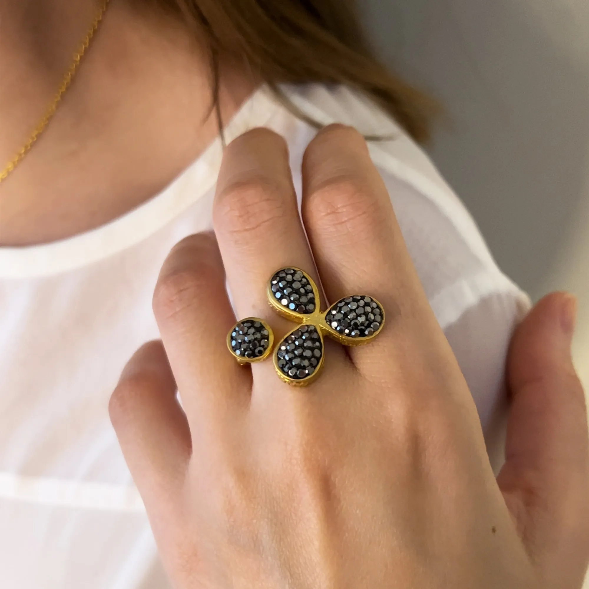 Lucky Clover Ring sold by Folklore Shop