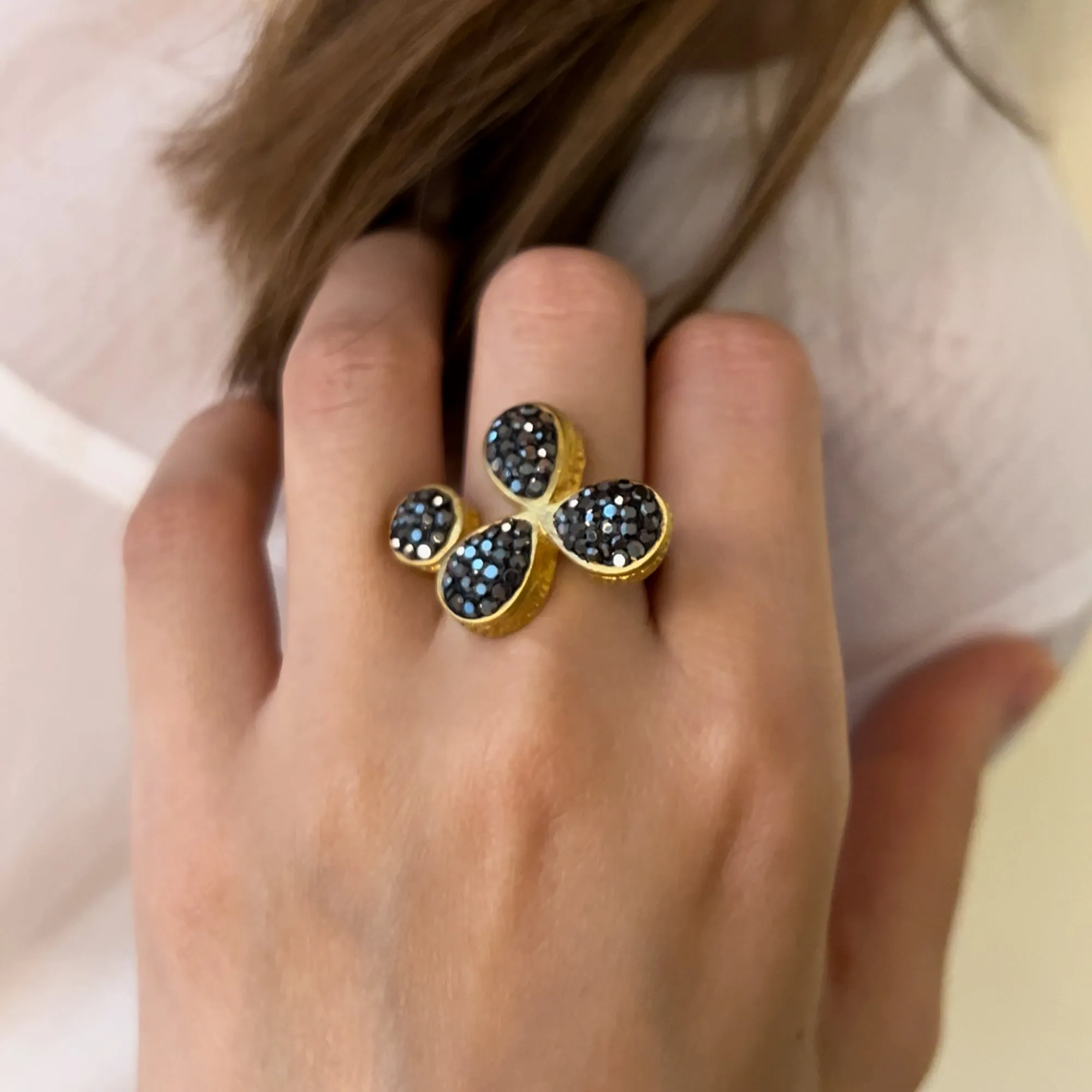 Lucky Clover Ring sold by Folklore Shop product image thumbnail 2