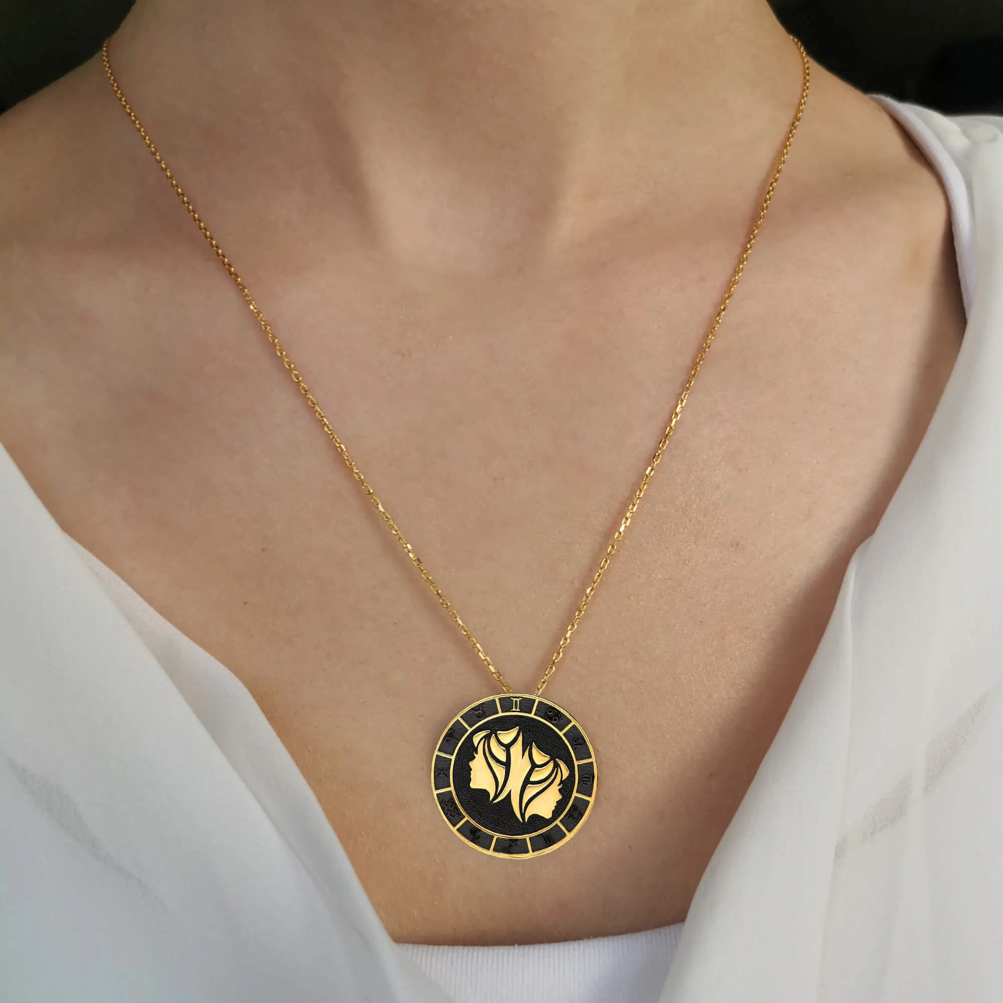Gemini Zodiac Necklace sold by Folklore Shop product image thumbnail 3