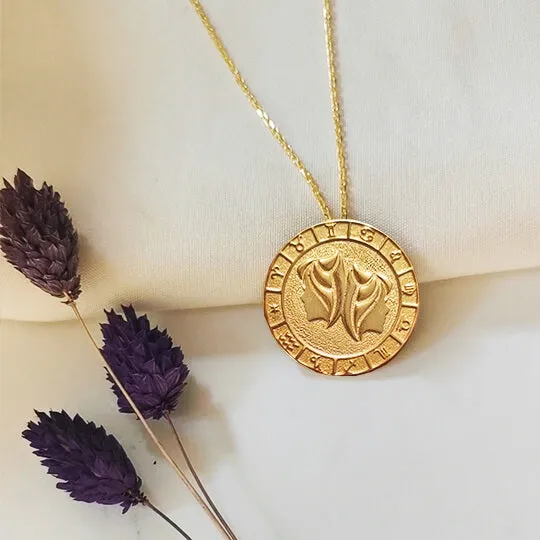 Gemini Zodiac Necklace sold by Folklore Shop product image thumbnail 4