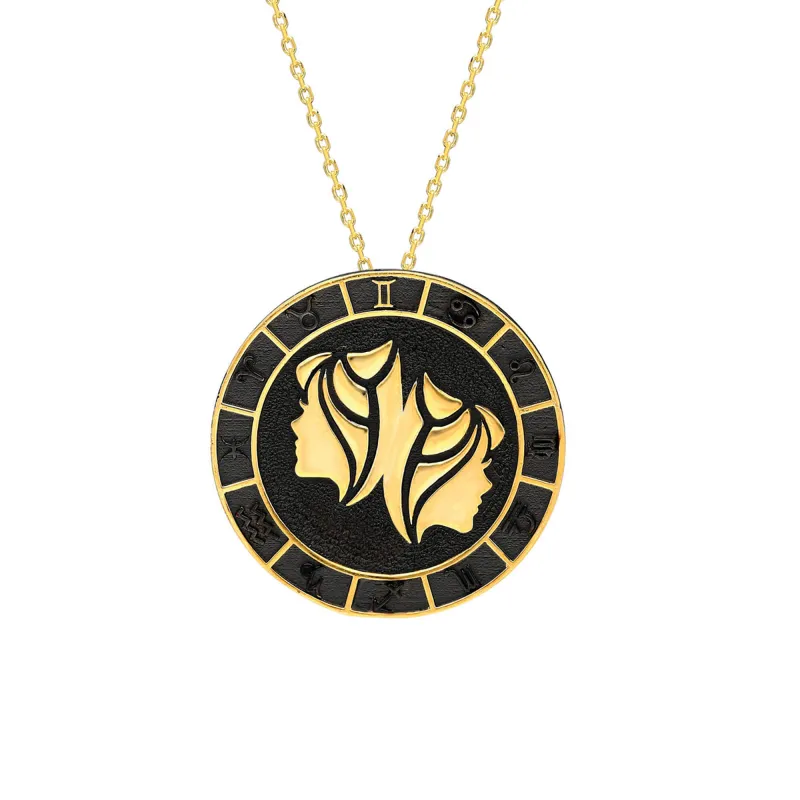 Gemini Zodiac Necklace made by Folklore Shop