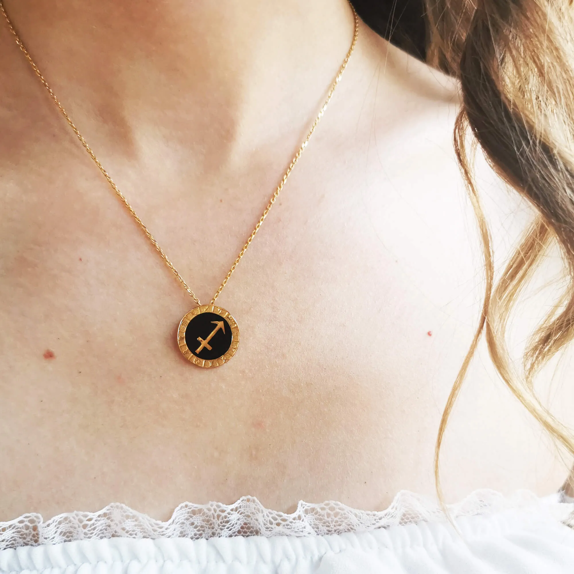 Sagittarius Horoscope Necklace sold by Folklore Shop product image thumbnail 2