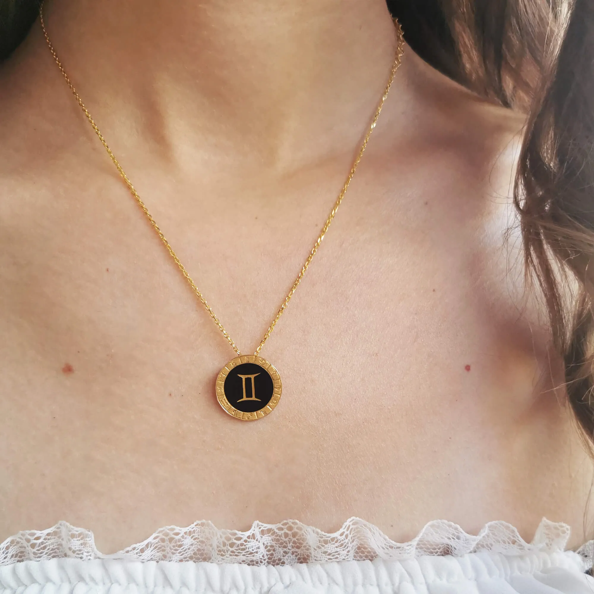Gemini Horoscope Necklace sold by Folklore Shop product image thumbnail 2