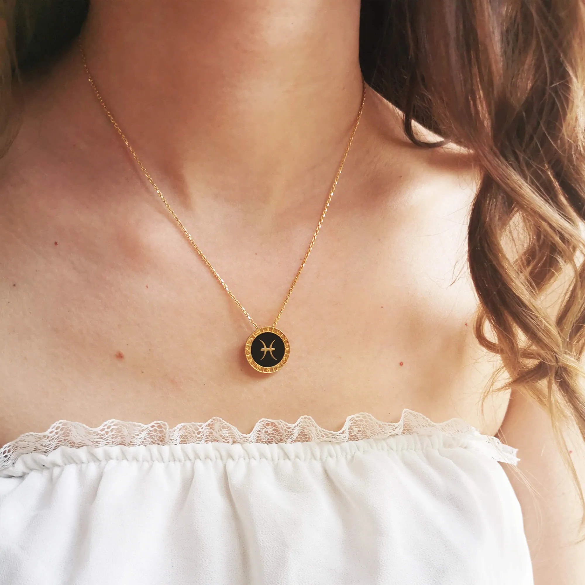 Pisces Horoscope Necklace sold by Folklore Shop product image thumbnail 2