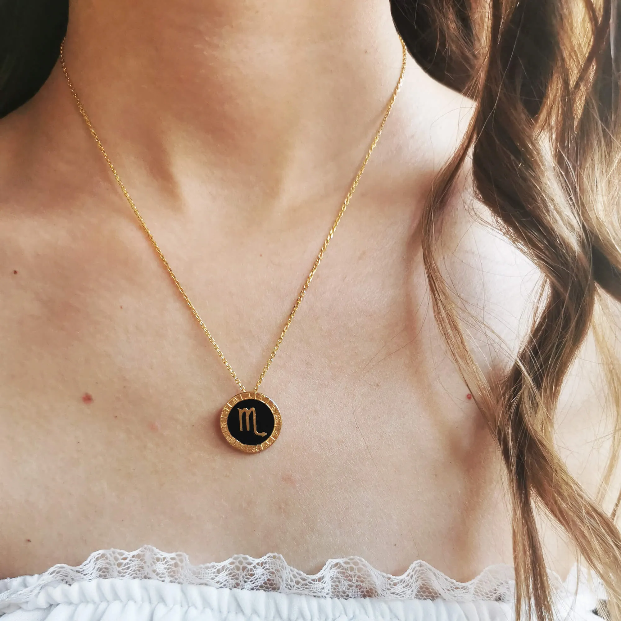Scorpio Horoscope Necklace sold by Folklore Shop product image thumbnail 2